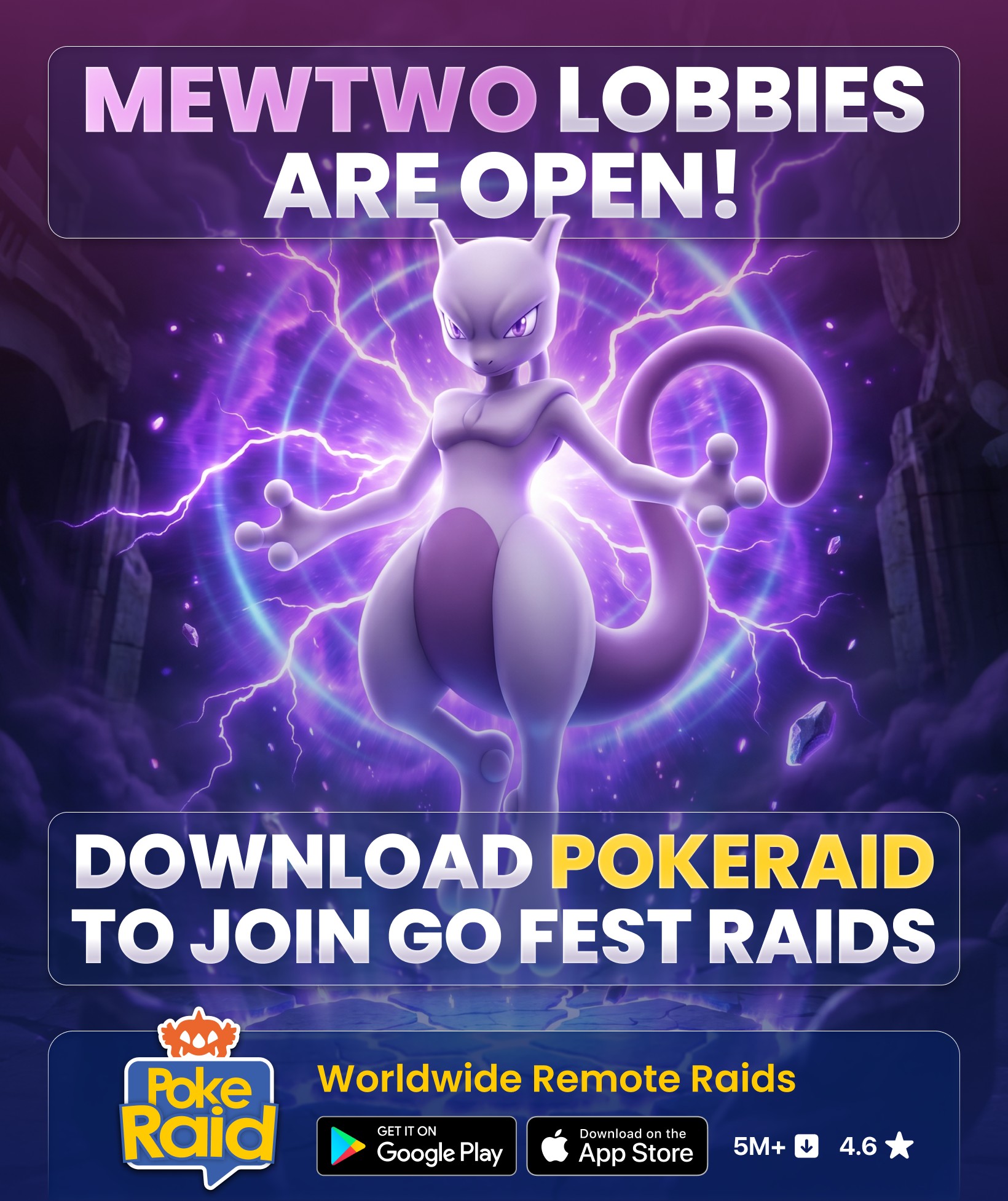 Mewtwo lobbies are open for GO Fest 2026: Copenhagen! Hop on
