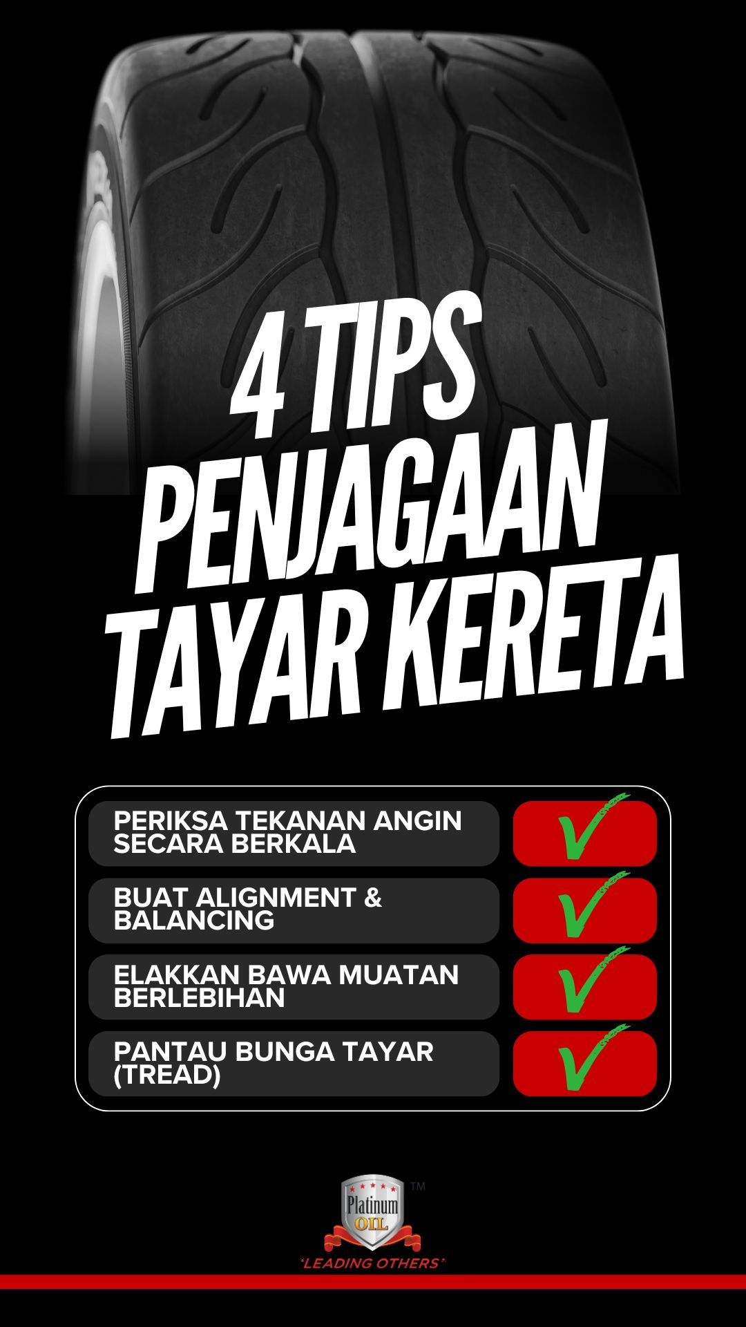 Platinum - 🛞 Tayar dijaga, perjalanan lebih selamat! 🚗 Jangan tunggu ...