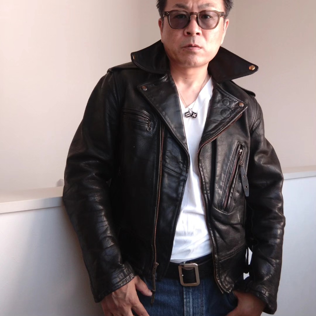 Now on sale. 40s-50s Kit Karson Horsehide Motorcycle Jacket. Size