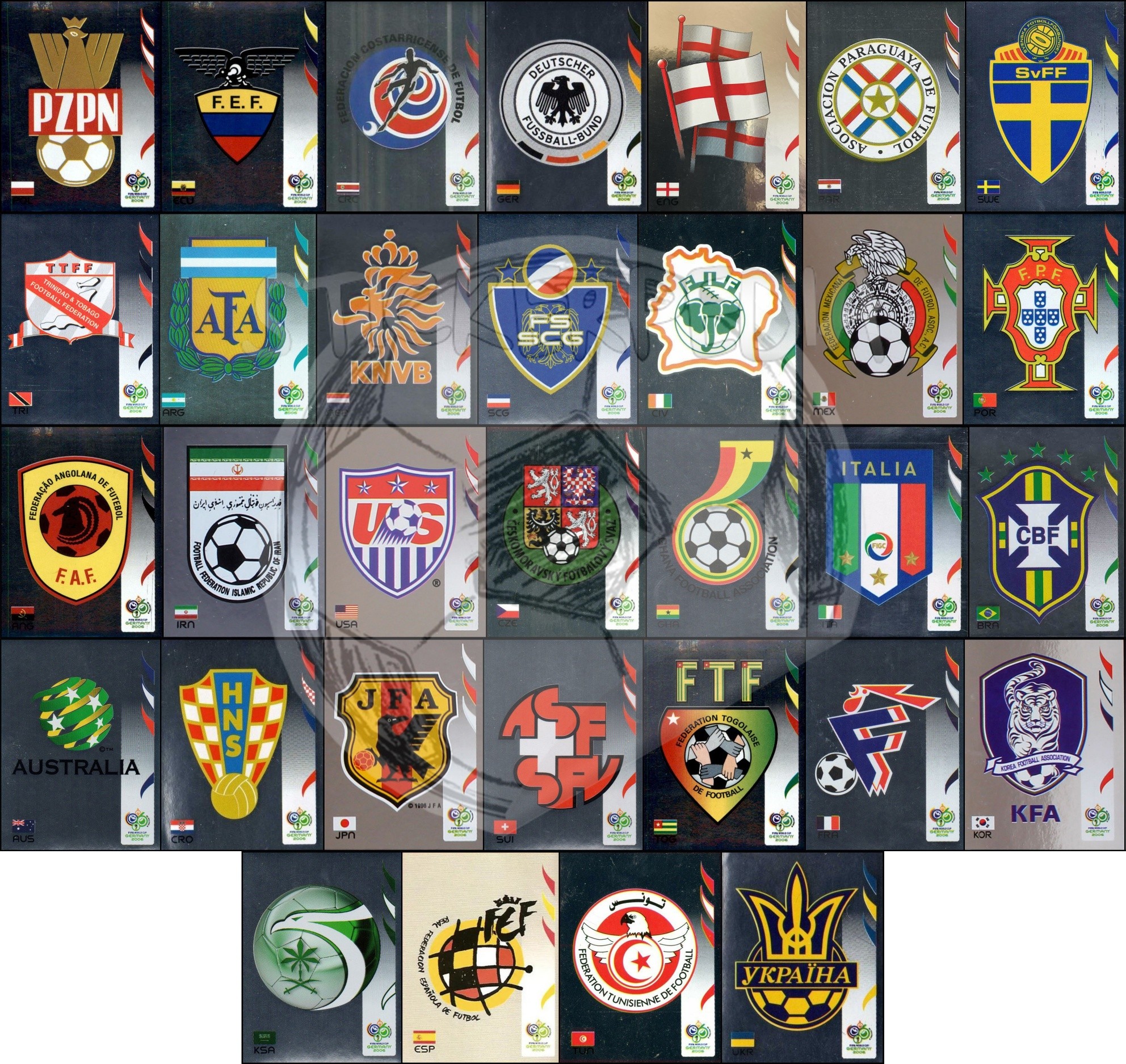 FIFA World Cup 1994 national team emblems #panini
