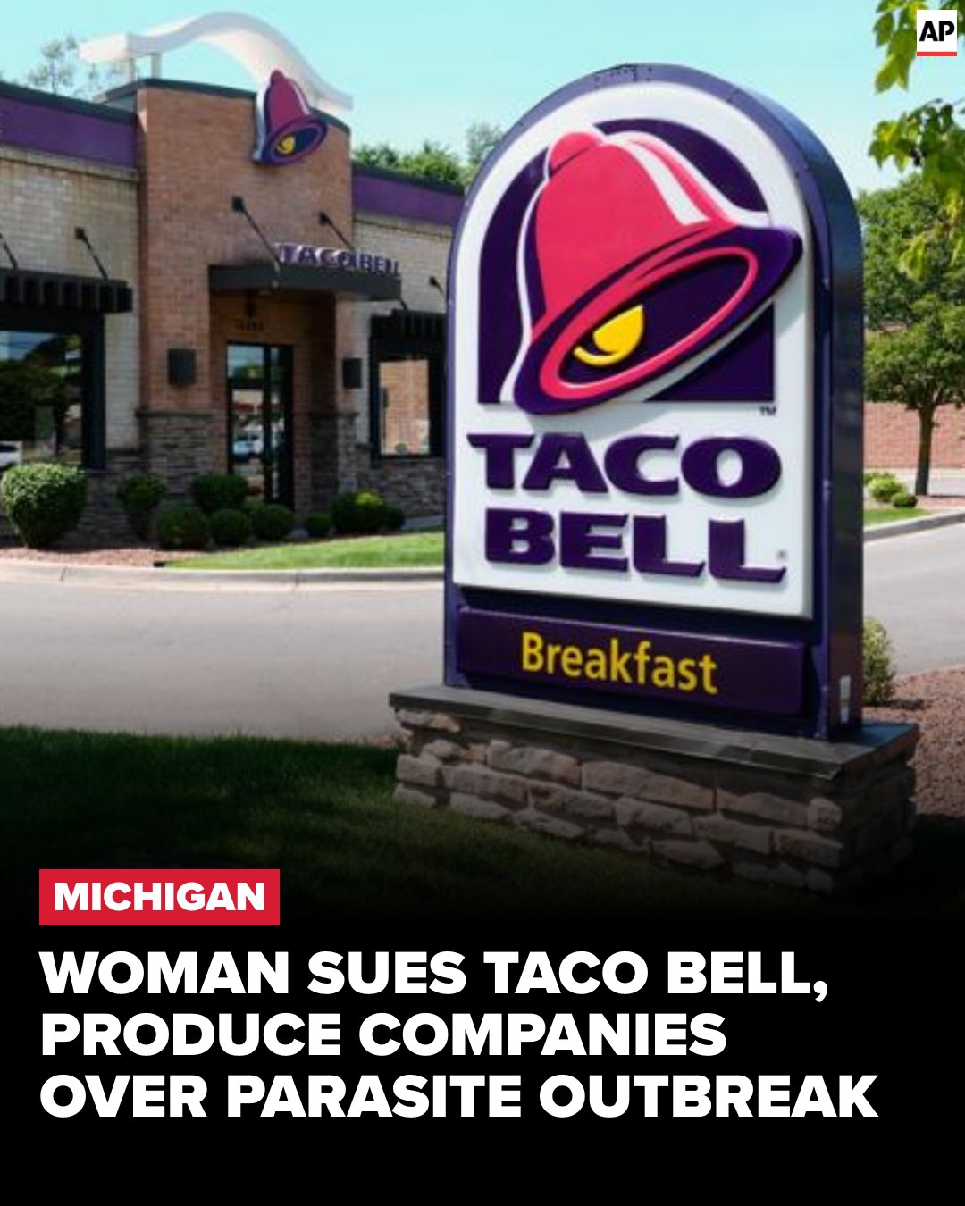 Days after eating Taco Bell, a Michigan woman says she developed severe watery diarrhea — later confirmed to be cyclospora. Now she's suing the franchise operator and Taylor Farms: http://www.kare11.com/article/news/nation-world/michigan-woman-sues 