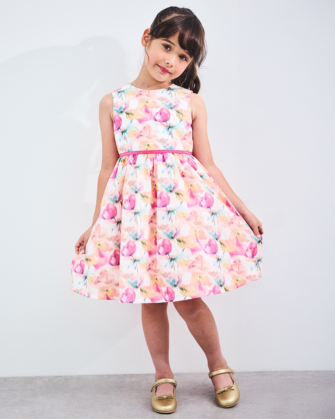 kate spade new york kids フラワージャガードドレス kate spade new york kids イタリアのインポート素材を使用した