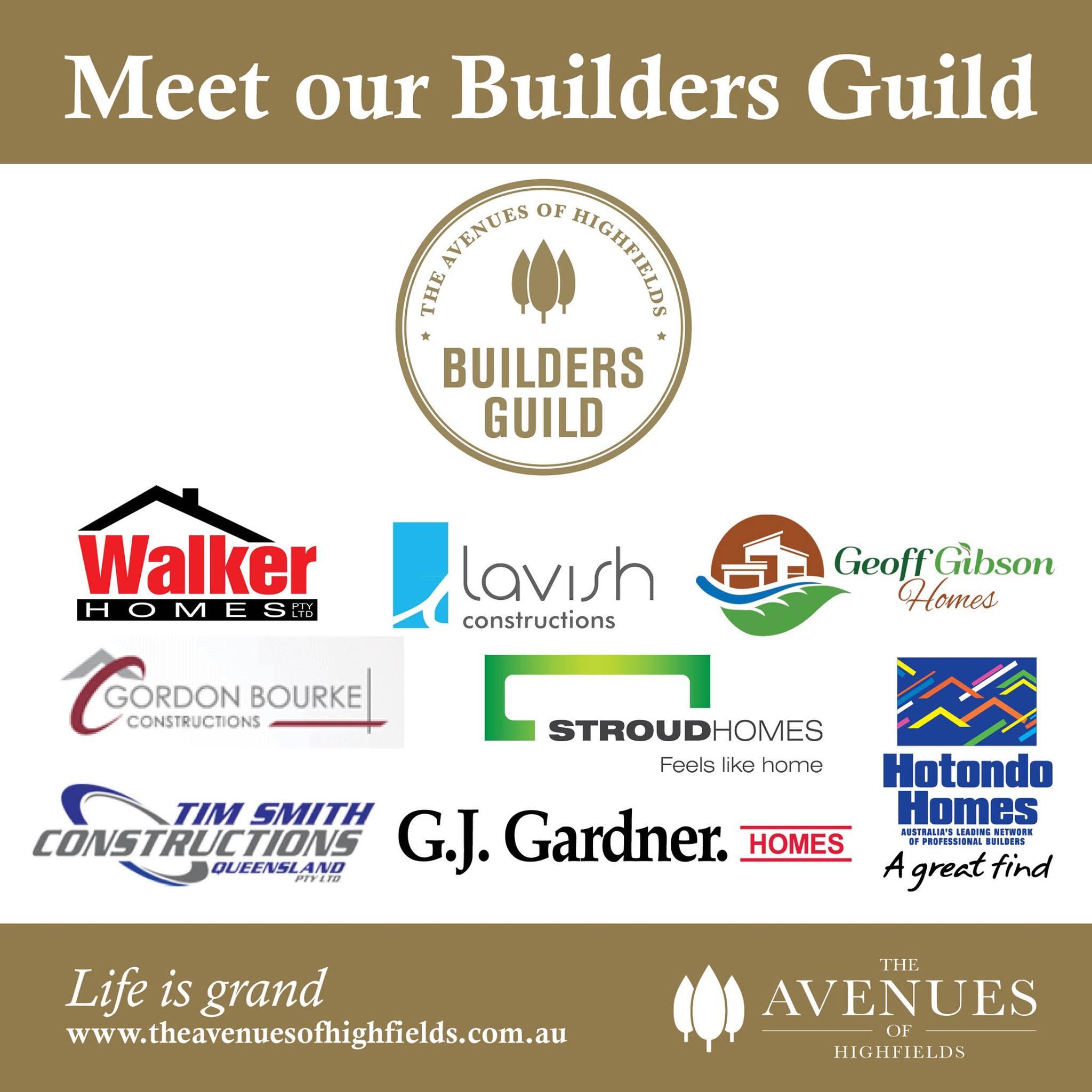 The Avenues, - MEET OUR BUILDERS GUILD | The Avenues of Highfields have ...