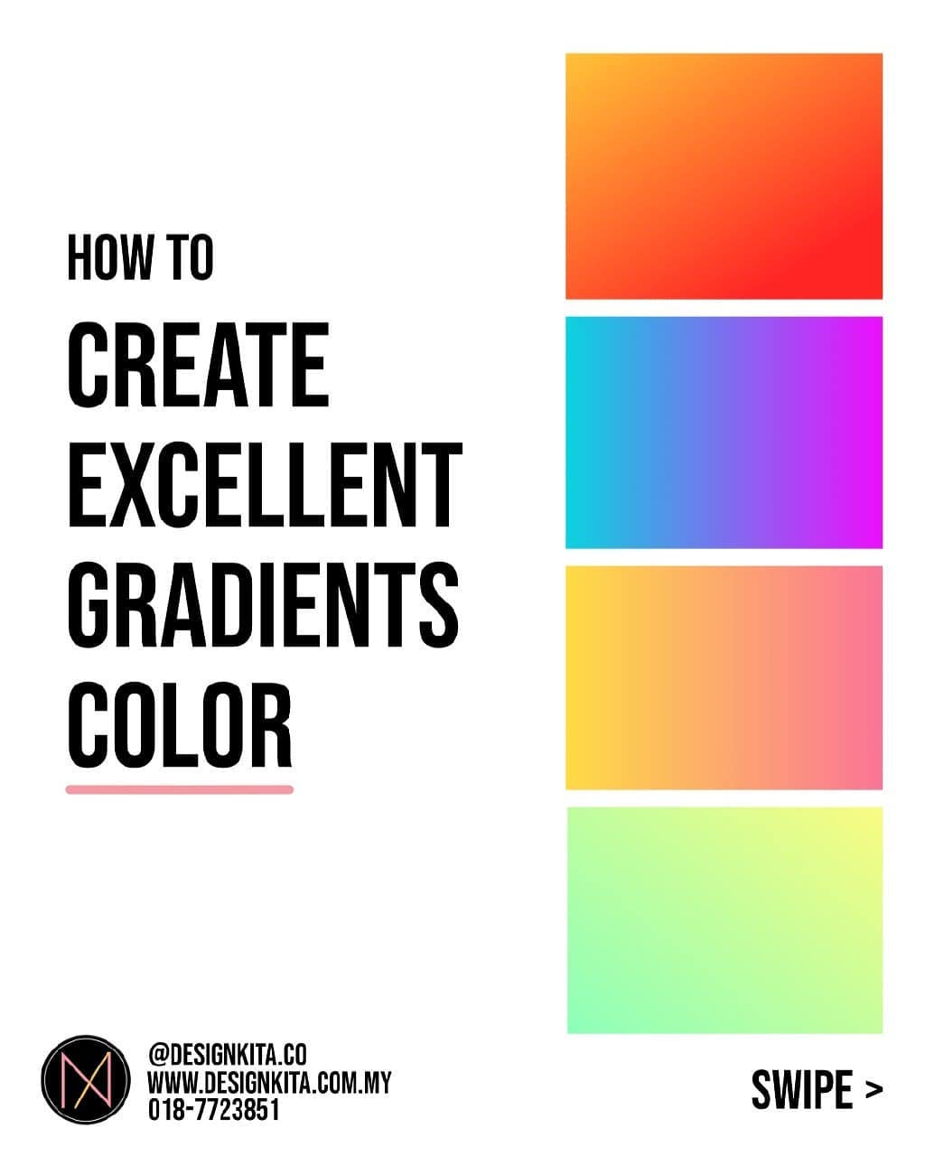 Design Kita - How to create beautiful gradients? . Here...