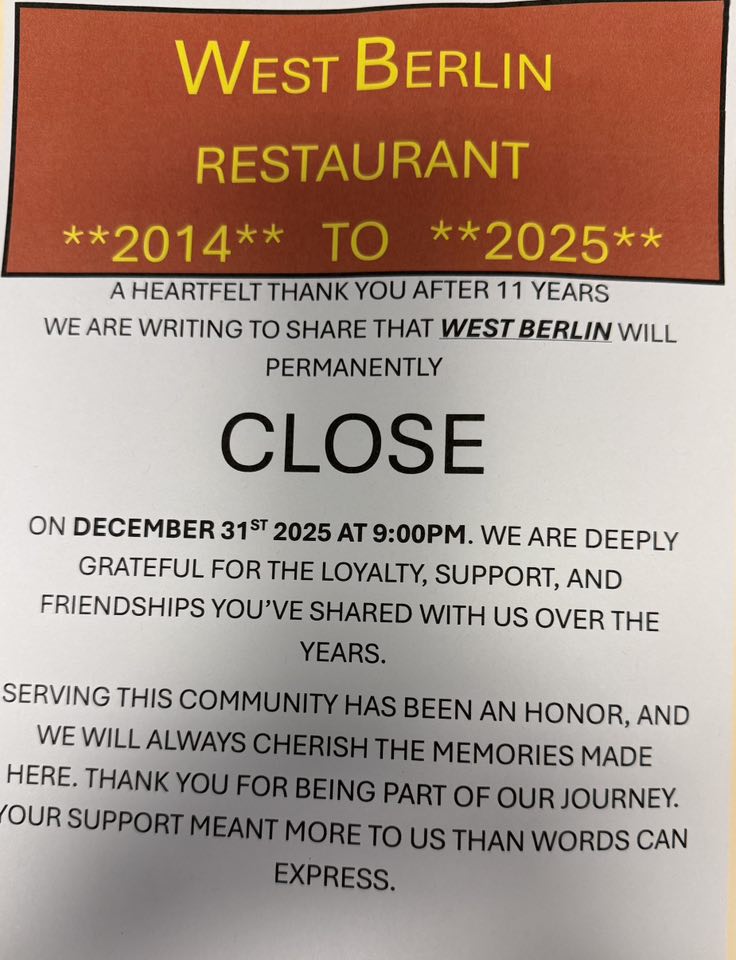 West Berlin - We are extremely sad to announce the “End of... | Facebook