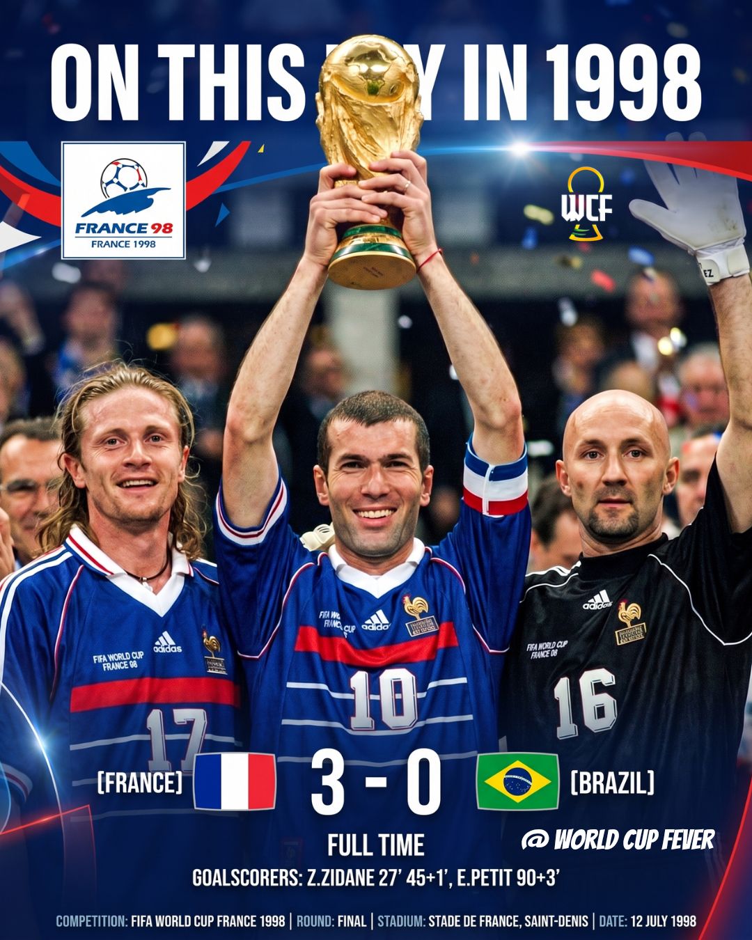 France 3-0 Brazil.