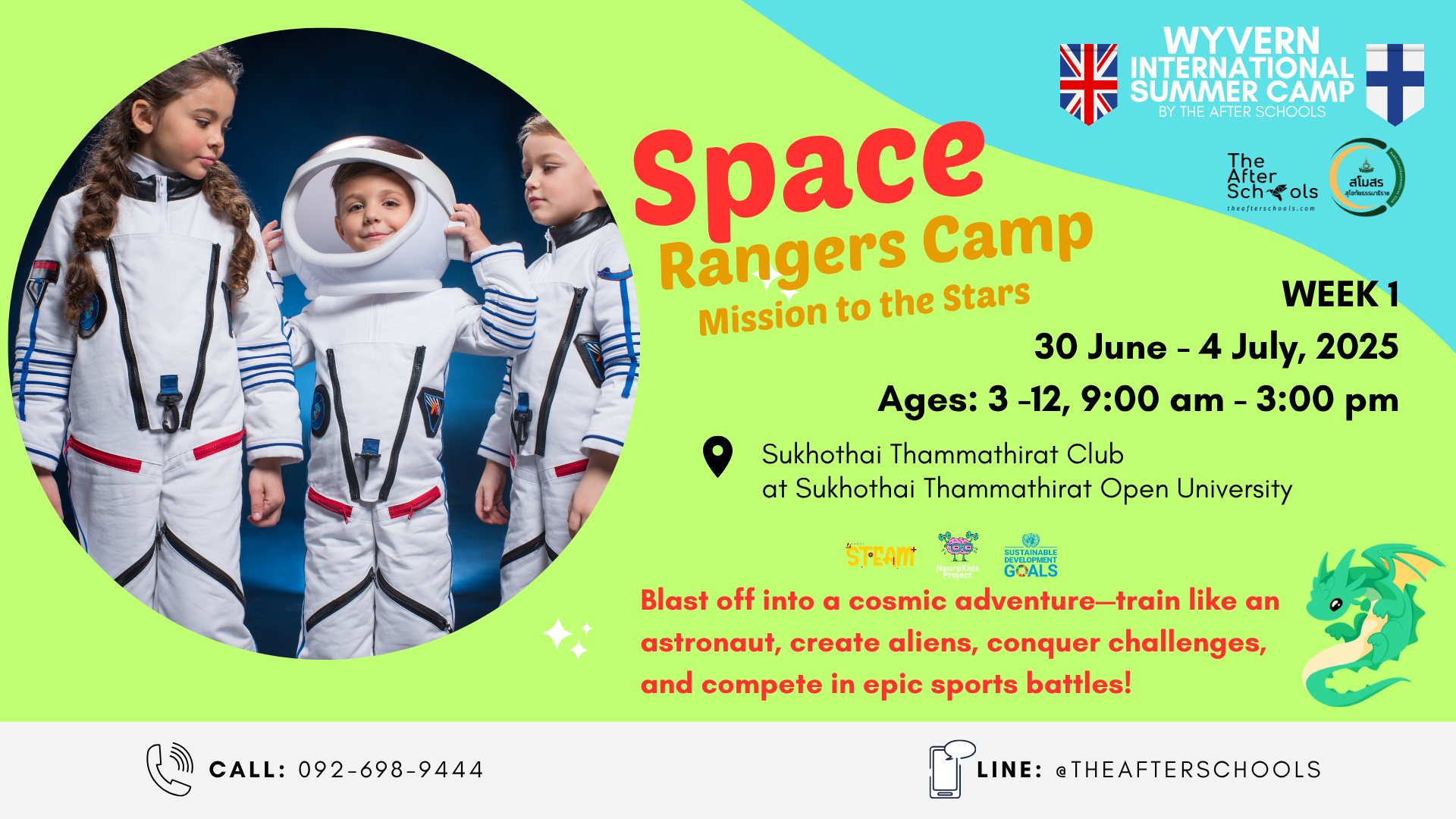 Wyvern International Summer Camp (Week 1 Space Rangers Camp)