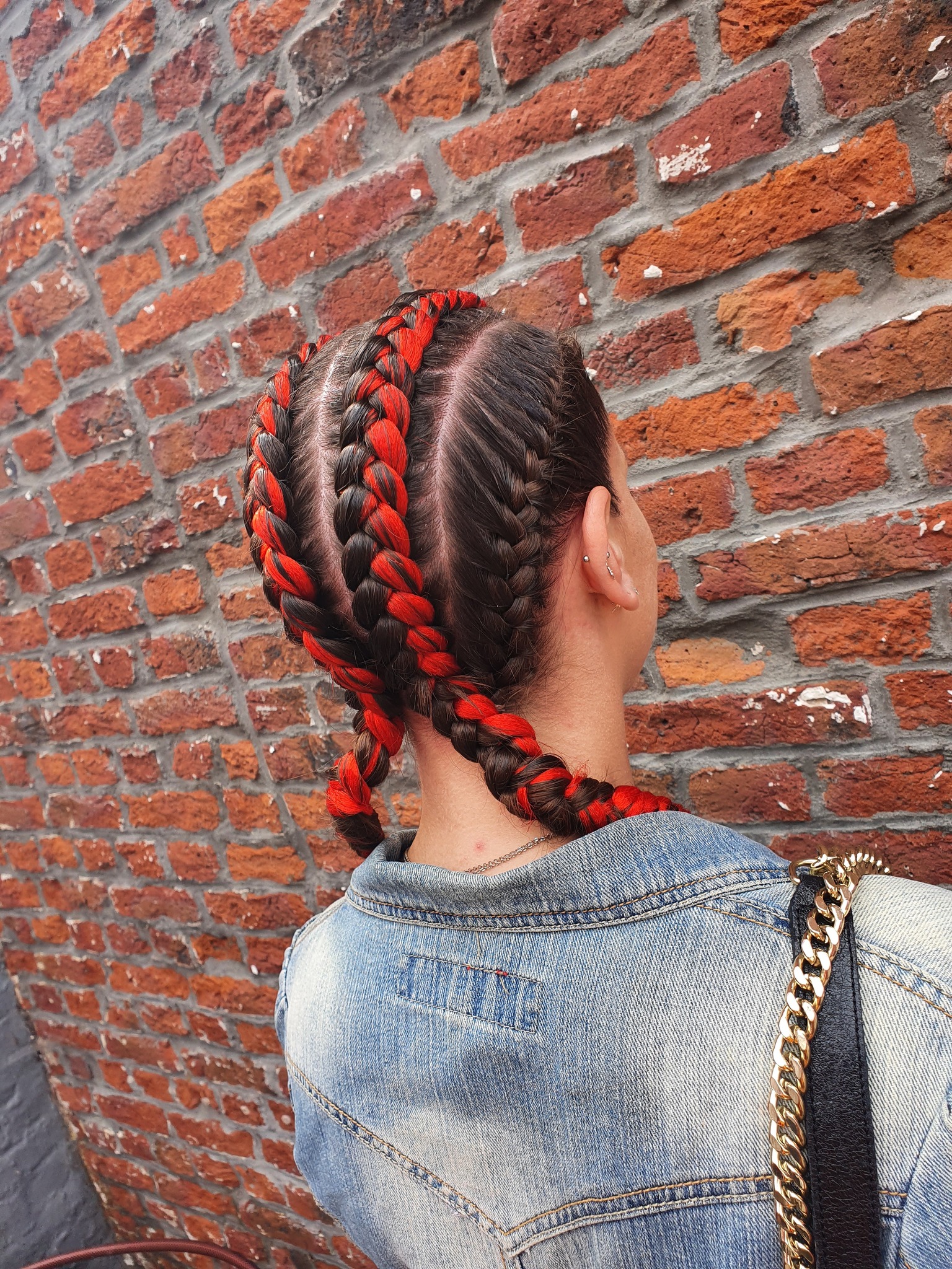 2 Tresse Colle Avec Rajout De Couleur