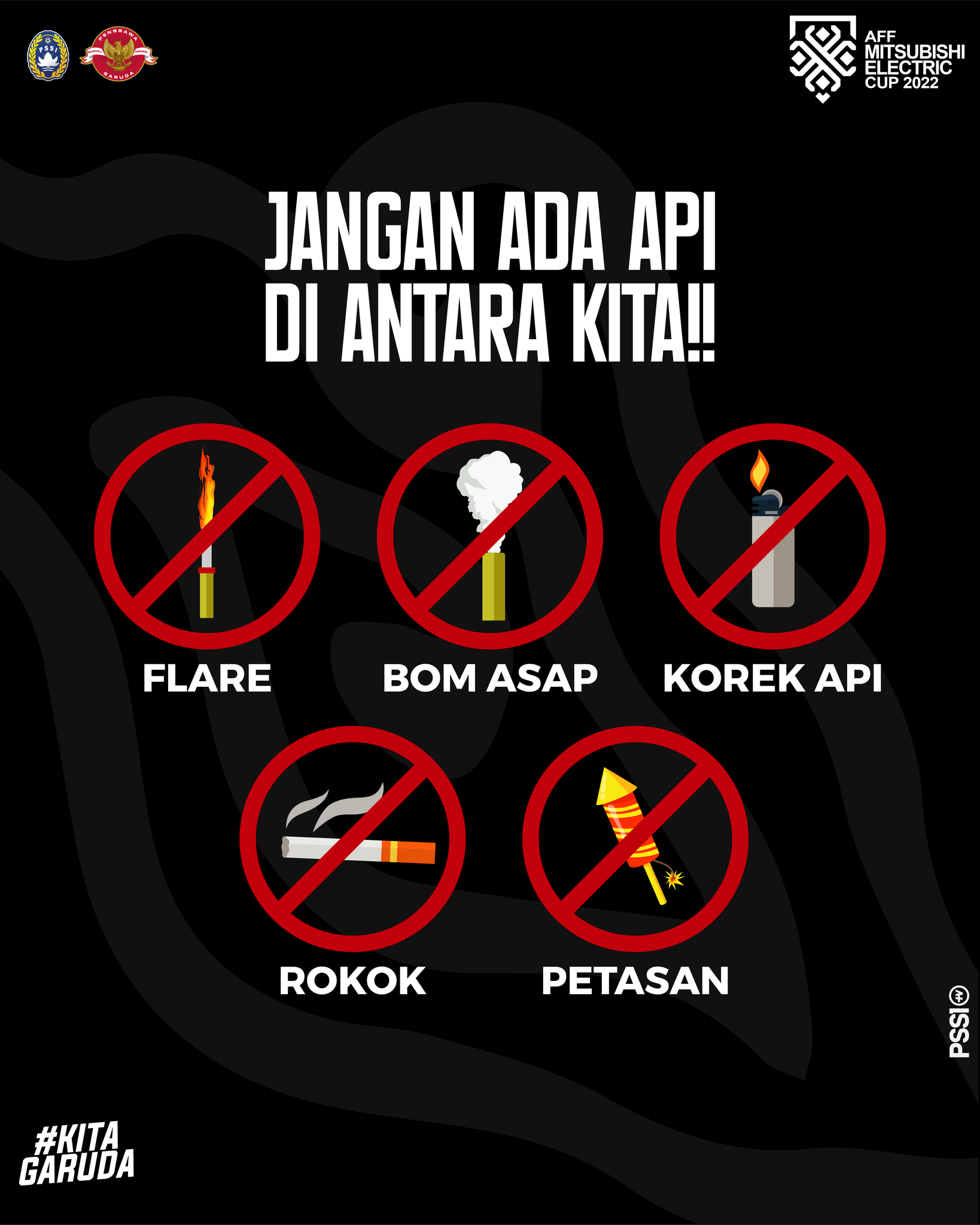 PSSI - Cerawat/suar, bom asap, kembang api, dan benda... | Facebook