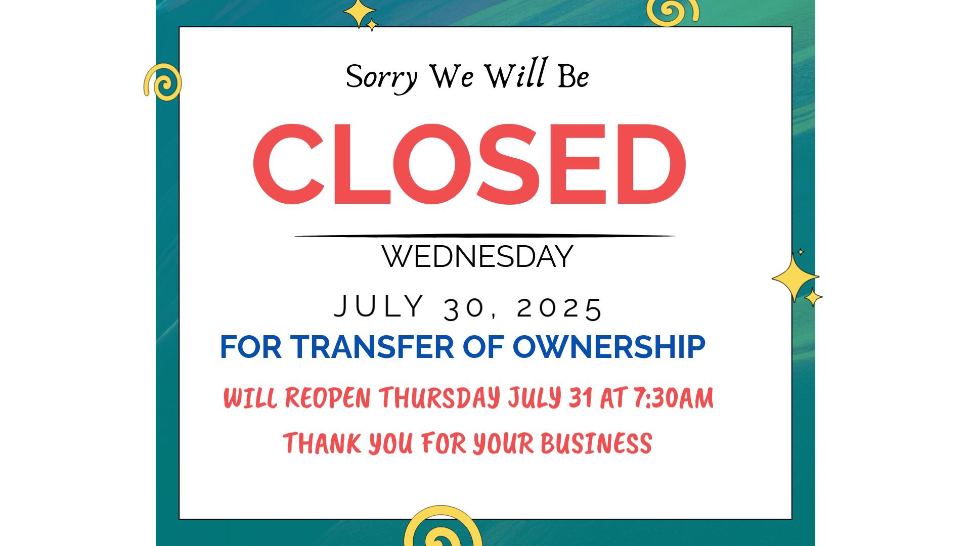 Restore - We will be closed on Wednesday to transfer Showboat ...