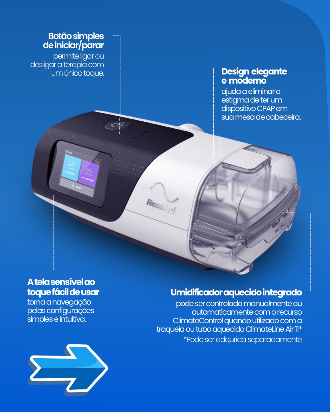 Homed Equipamentos Médicos - O CPAP automático AirSense S10 AutoSet ...