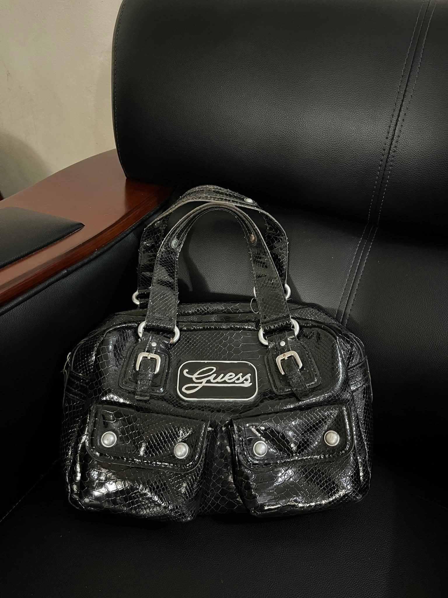 FS: Vintage Y2K Guess faux-snakeskin satchel
