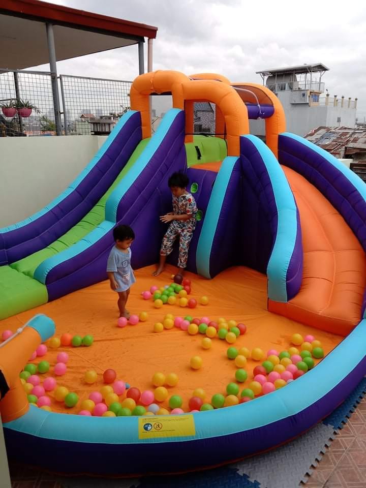 Playpool House Inflatables - Done for today's set up @ 📌 Brgy Rizal ...