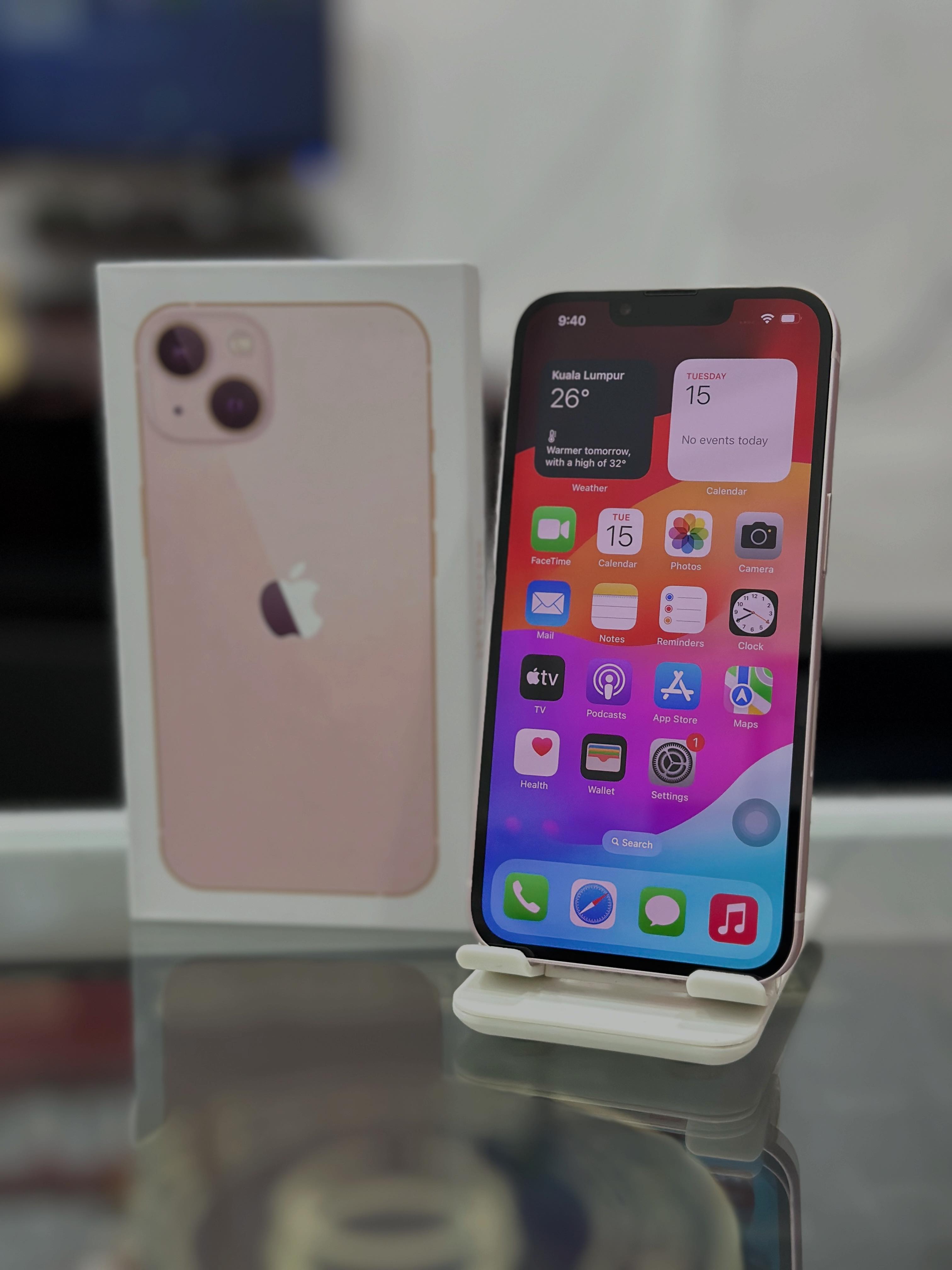 ? iPhone 13 512GB Pink ? ? RM1350 ✨ Good Condition ? Storage 