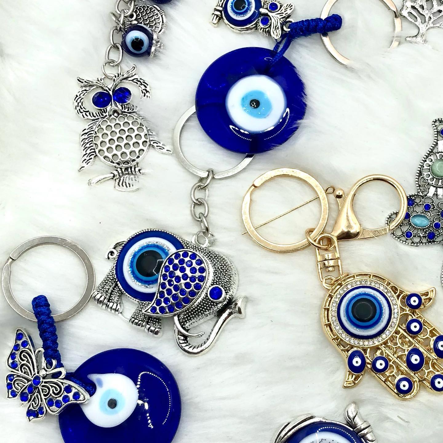 Hello Crystals - Our Evil eye Key Rings collection for...