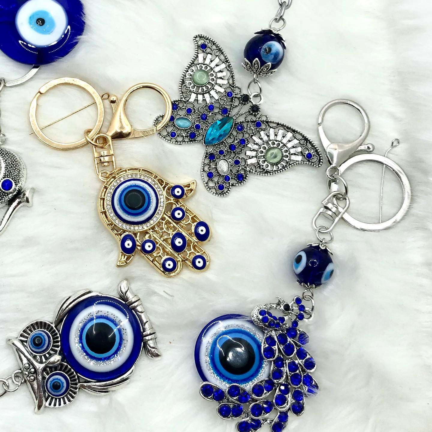 Hello Crystals - Our Evil eye Key Rings collection for...
