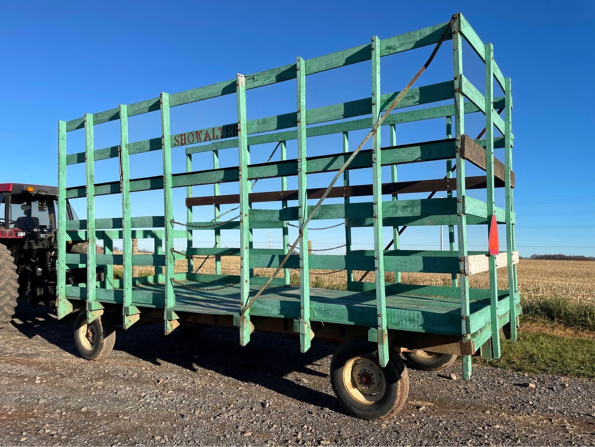 7.5’x18’ Wooden Rack Hay Wagon - Wheelbarrows, Carts & Wagons ...