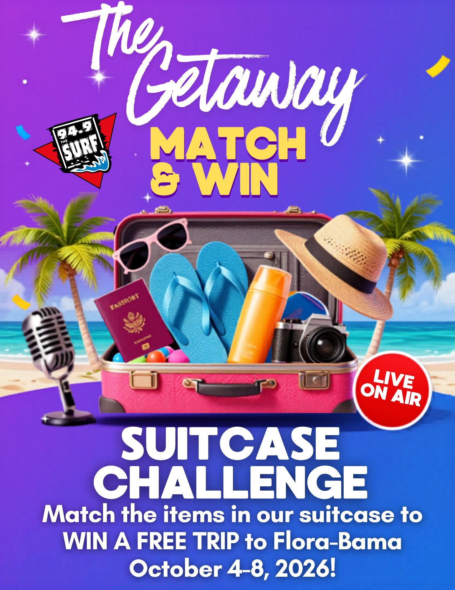 🇺🇸🧳 The 94.9 The Surf Suitcase Challenge is ON! 🧳🇺🇸 Think