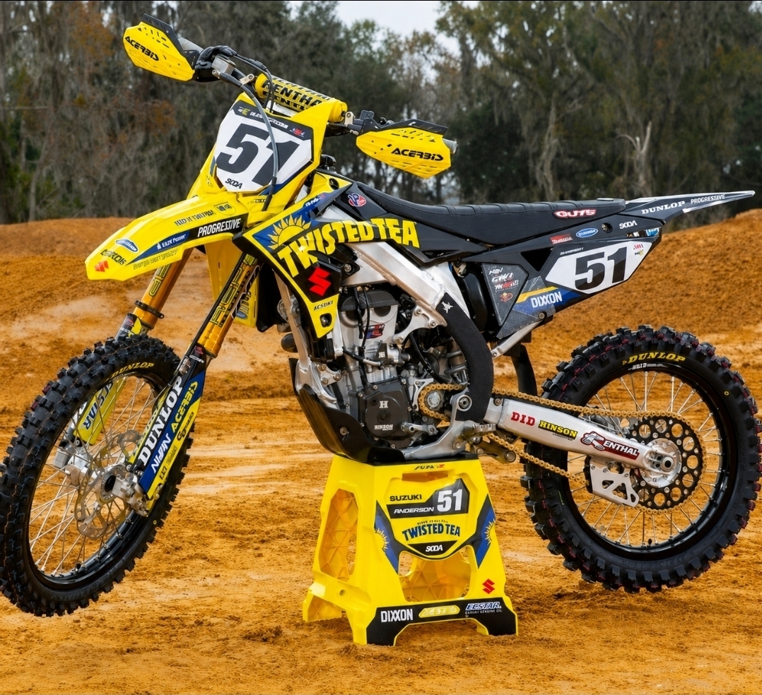 Bam Bam goes yellow! 🟡 Justin Barcia joins Twisted Tea HEP Suzuki