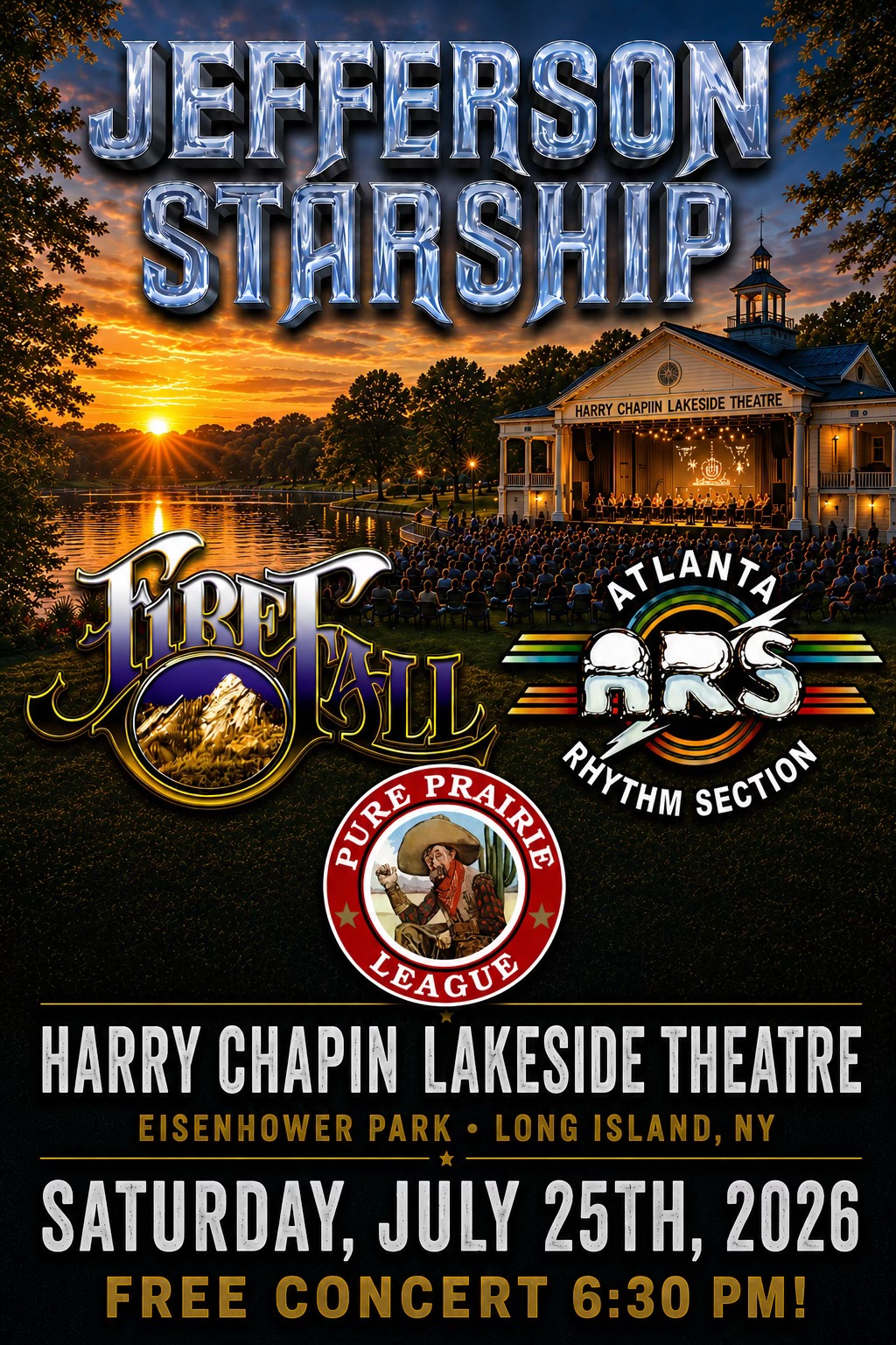 Hey Long Island! It's A Free Show - July 25th! Jefferson Starship