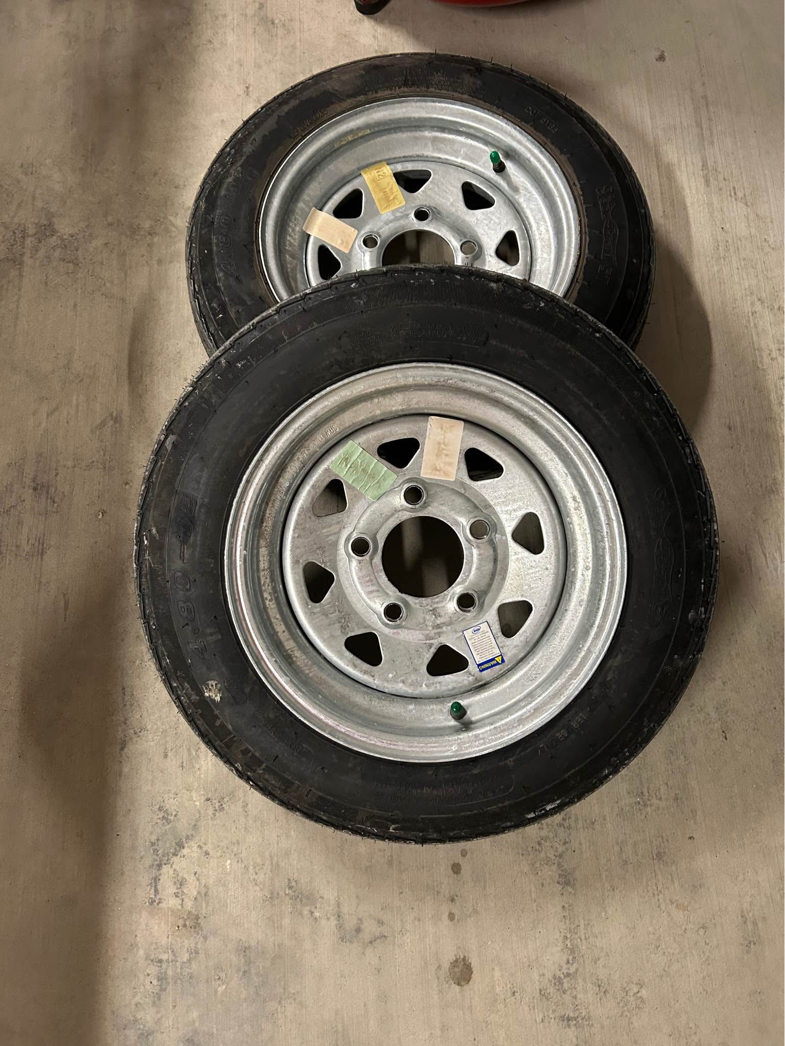2 boat or utility trailer rims and tires - Car Wheels, Tires & Parts ...
