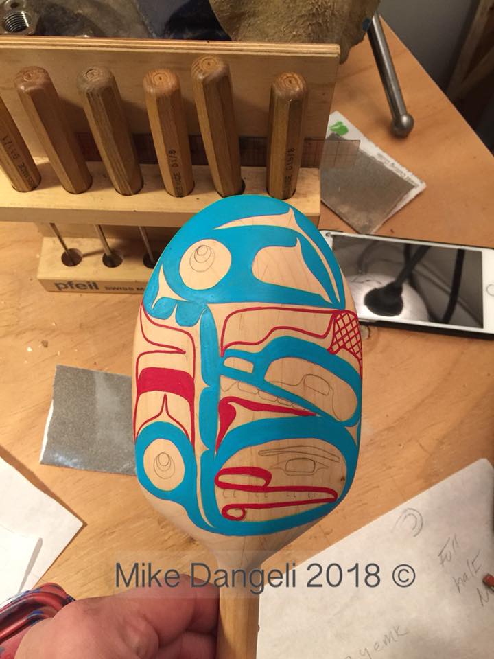 Mike - Painted up the Wolf rattle carved up by @helemo in my rattle ...