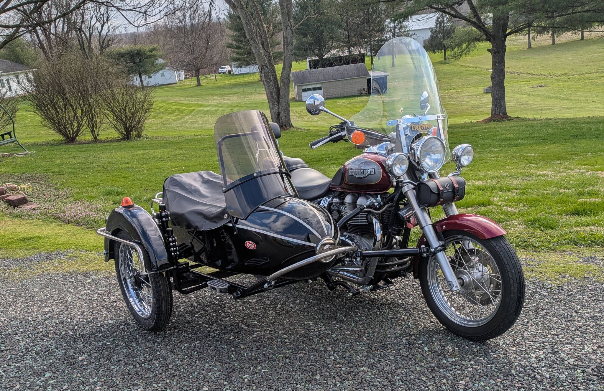2006 Triumph Bonneville America plus Cozy Rocket. A lot of custom