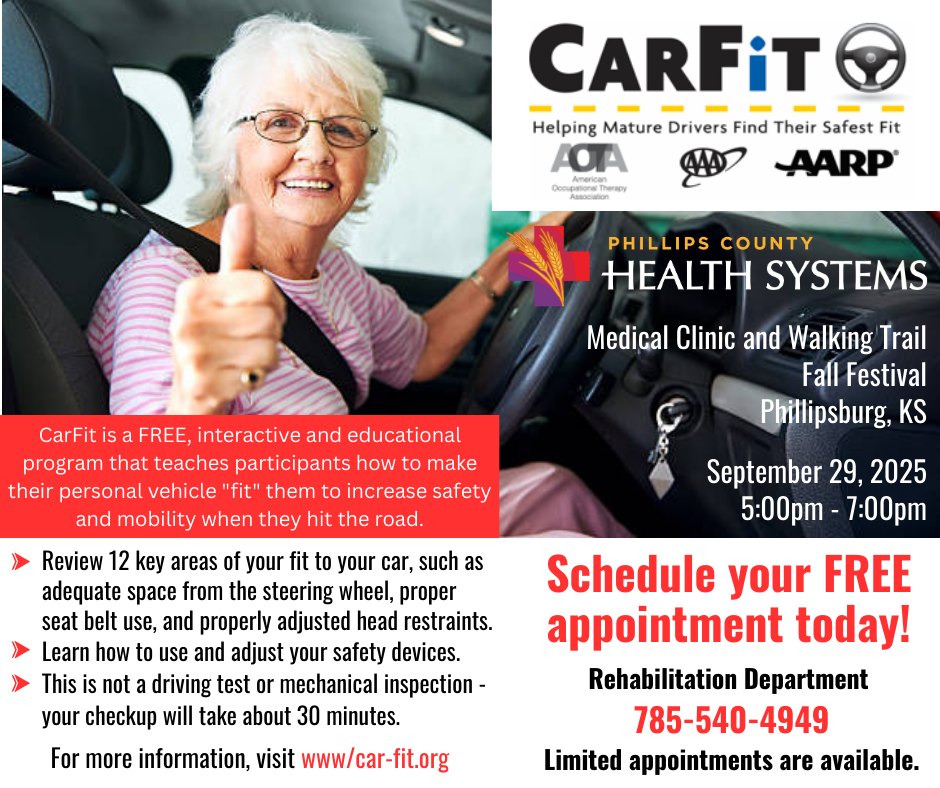 Phillips - Sign up for the next CarFit - Monday, September 29th, 2025 ...