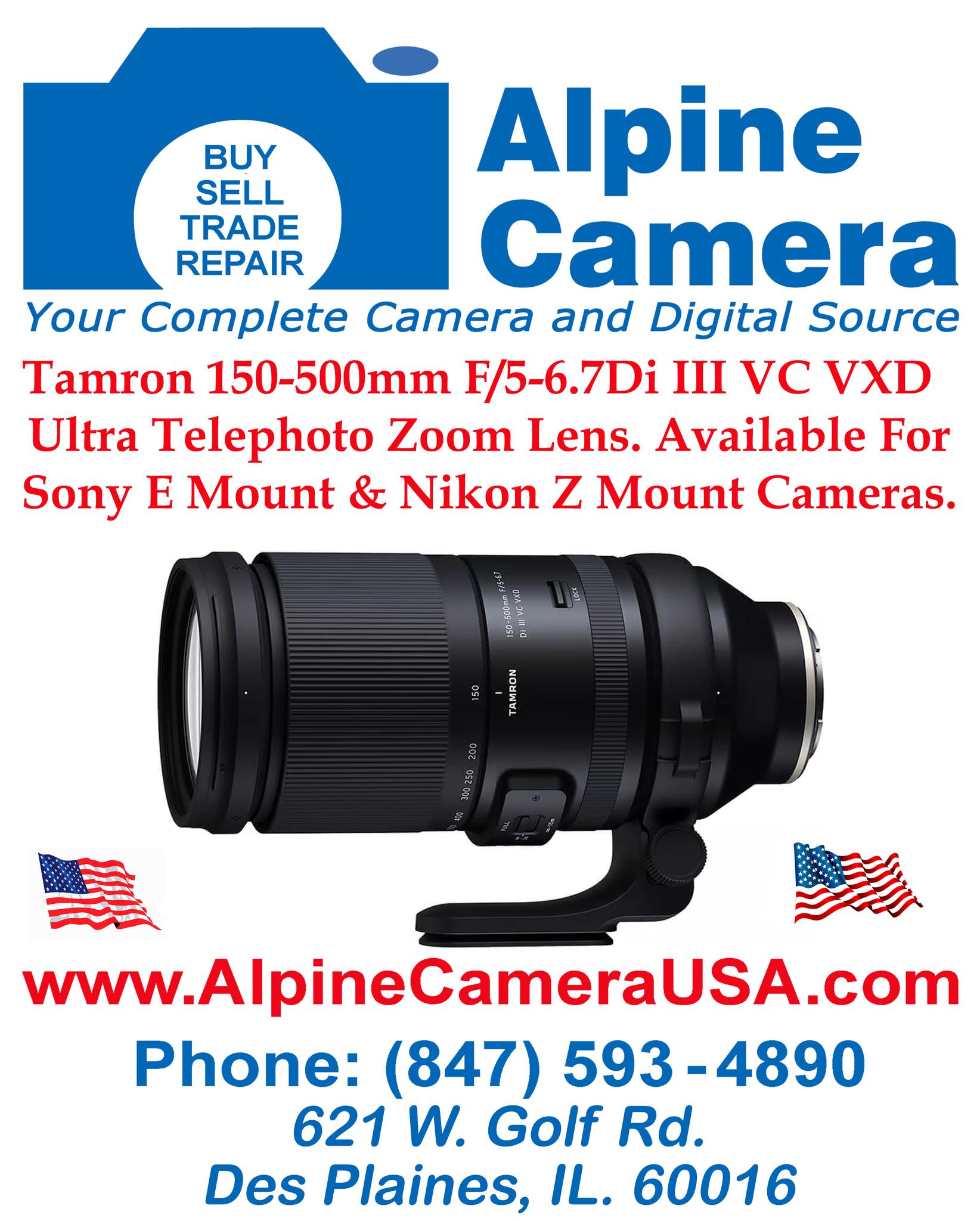 E Mount Tamron 500mm Nikon Tamron 150-500mm Di III VC VXD Full 