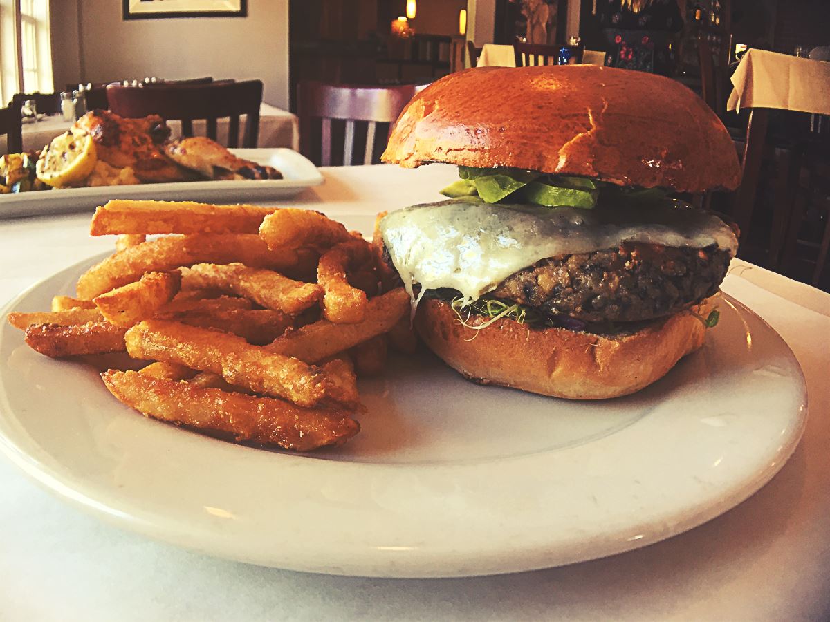 KIN Windsor - The Black Bean Burger is super tasty. You’ll...