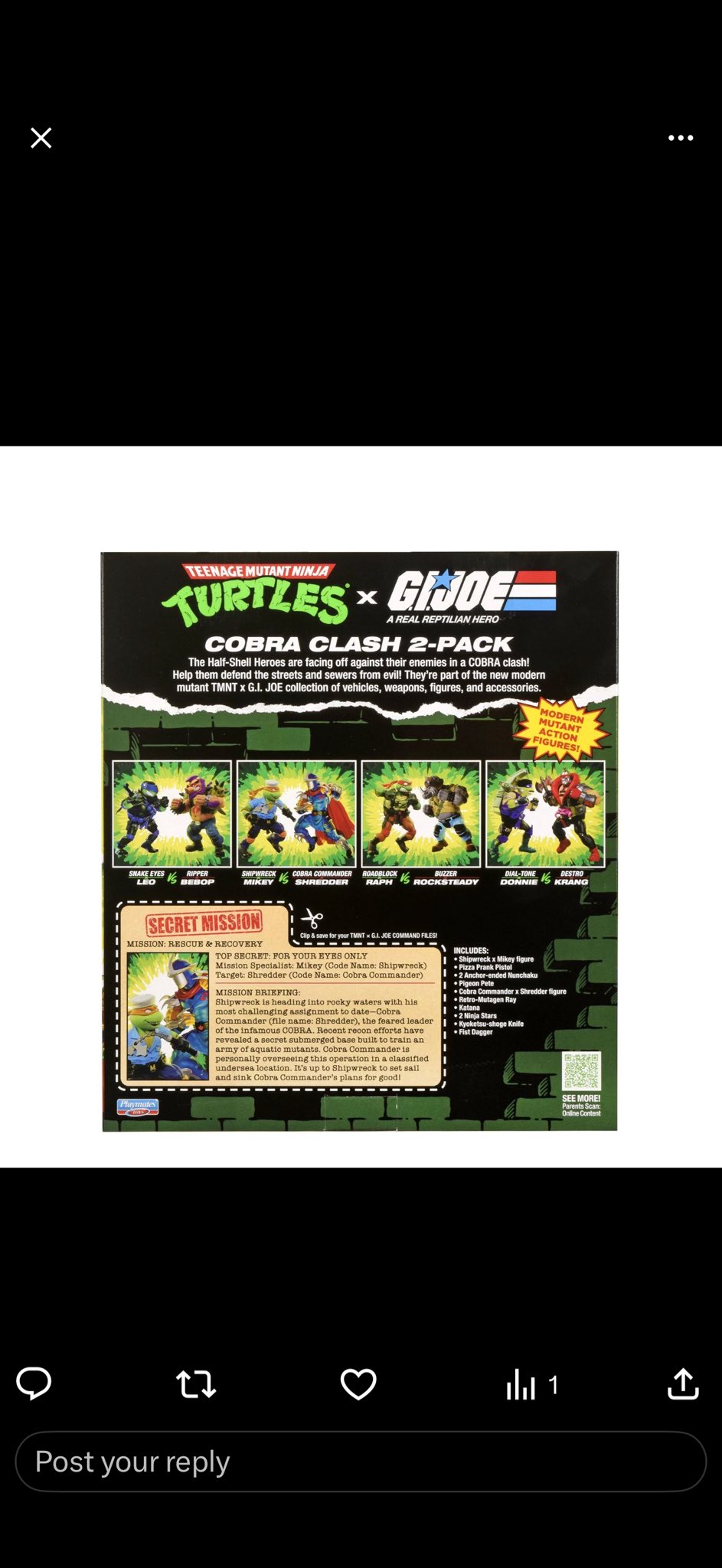 TMNT x G.I. Joe exclusive copter set with Raphael and Wild Bill