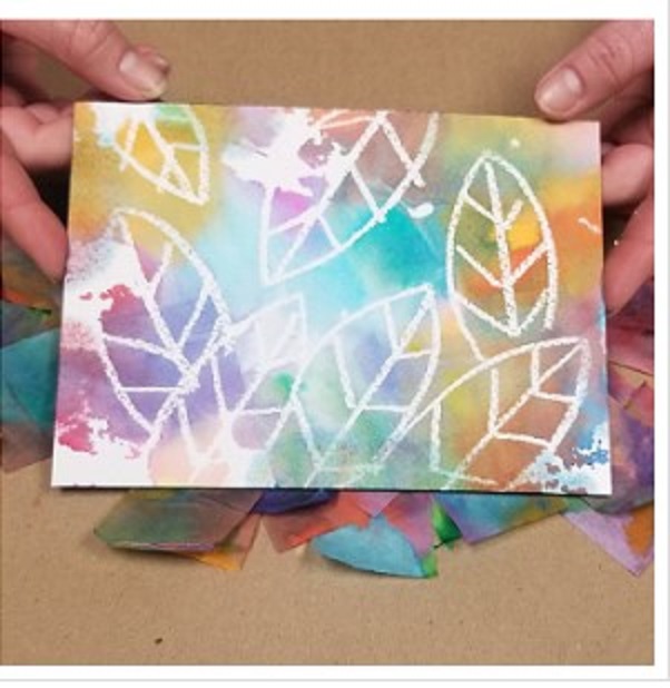 Leaf Tissue Paper Painting Workshop- Kids $5 Tuesday Morning Craft Class