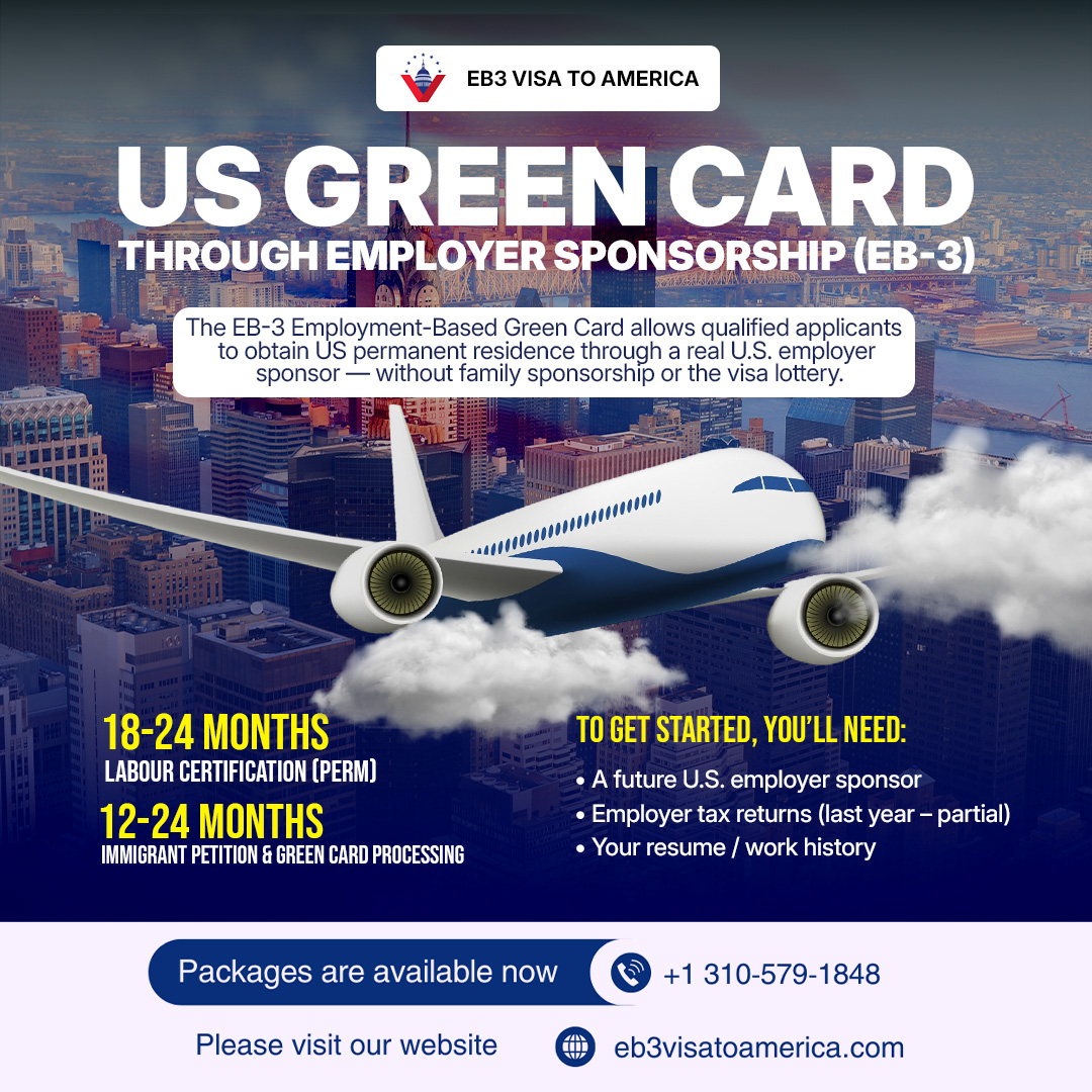 Visa To America - 🇺🇸 U.S. Green Card Through Employer... | Facebook