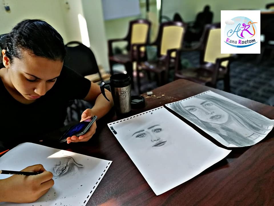 المحاضره الخامسه تعليم رسم العجوز 😍😍 - Rana Rostom Artist