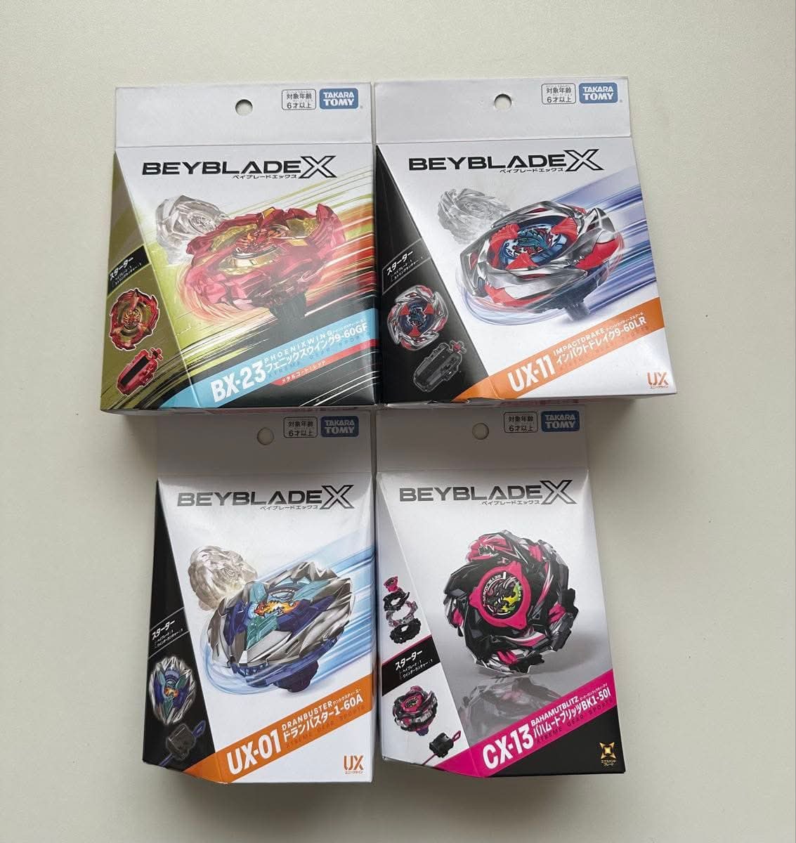 BEYBLADE X Starter Sets for Sale: UX-11, CX-13, BX-23, and UX-01