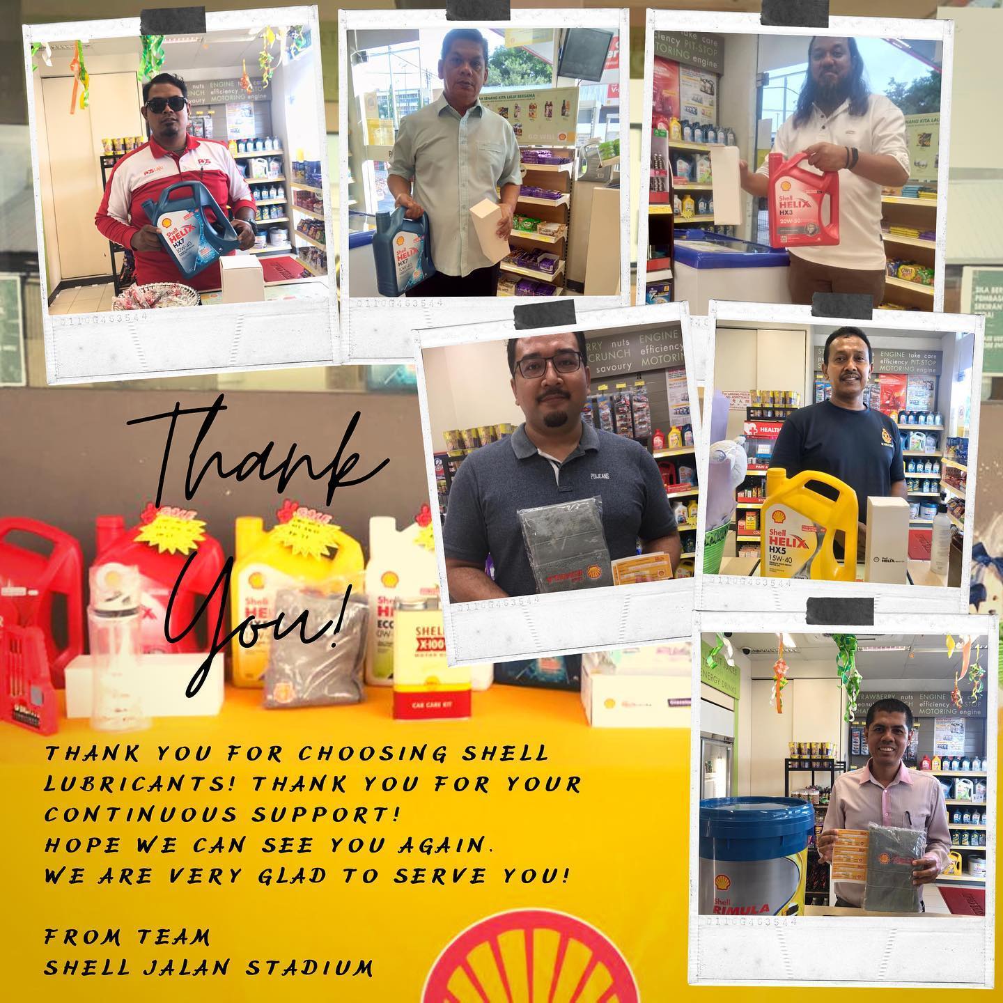 Shell - Terima kasih di atas sokongan anda semua. Terima kasih kerana ...