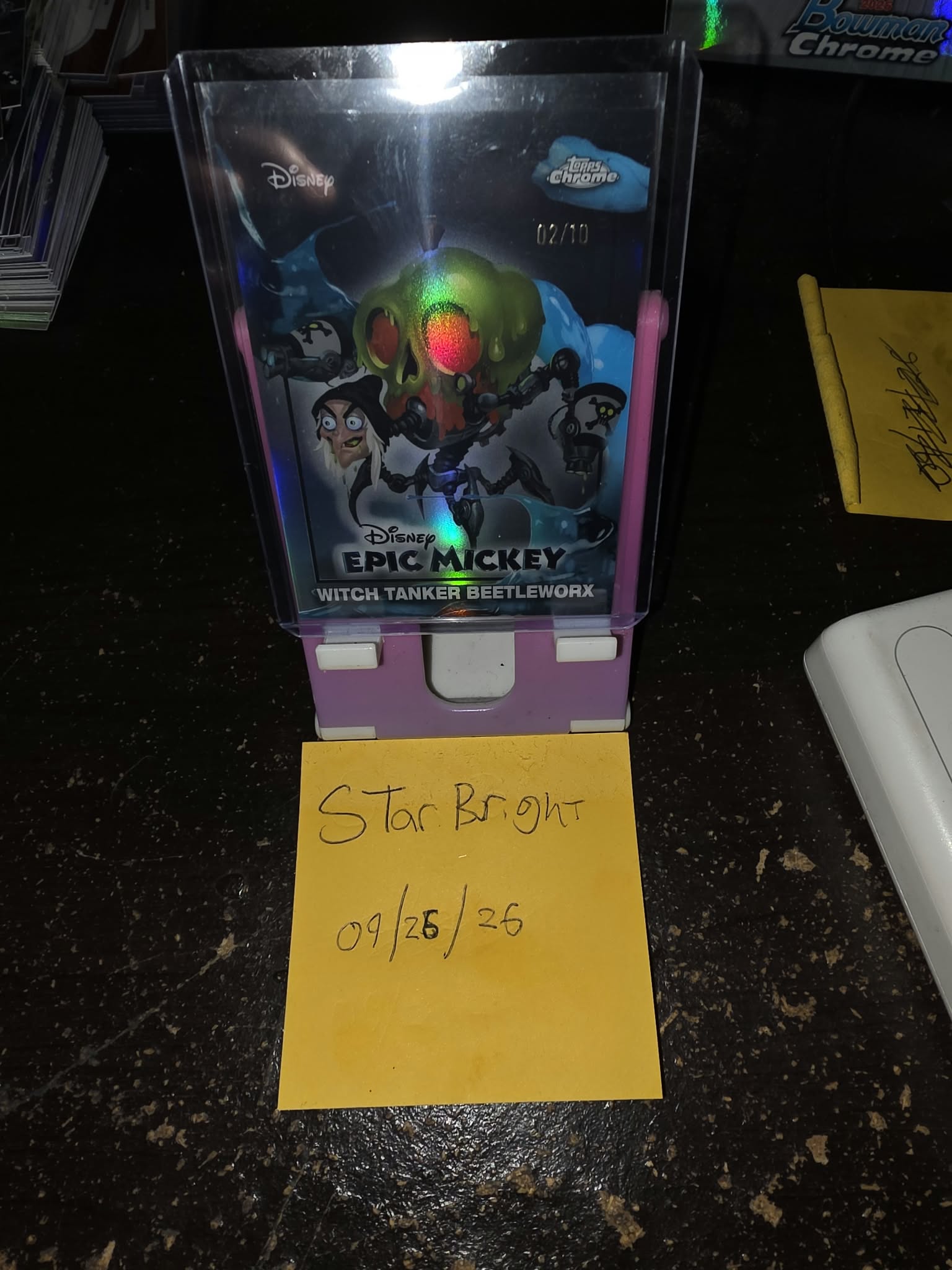 2026 Topps Chrome Epic Mickey Witch Tanker Beetleworx SSP Card for