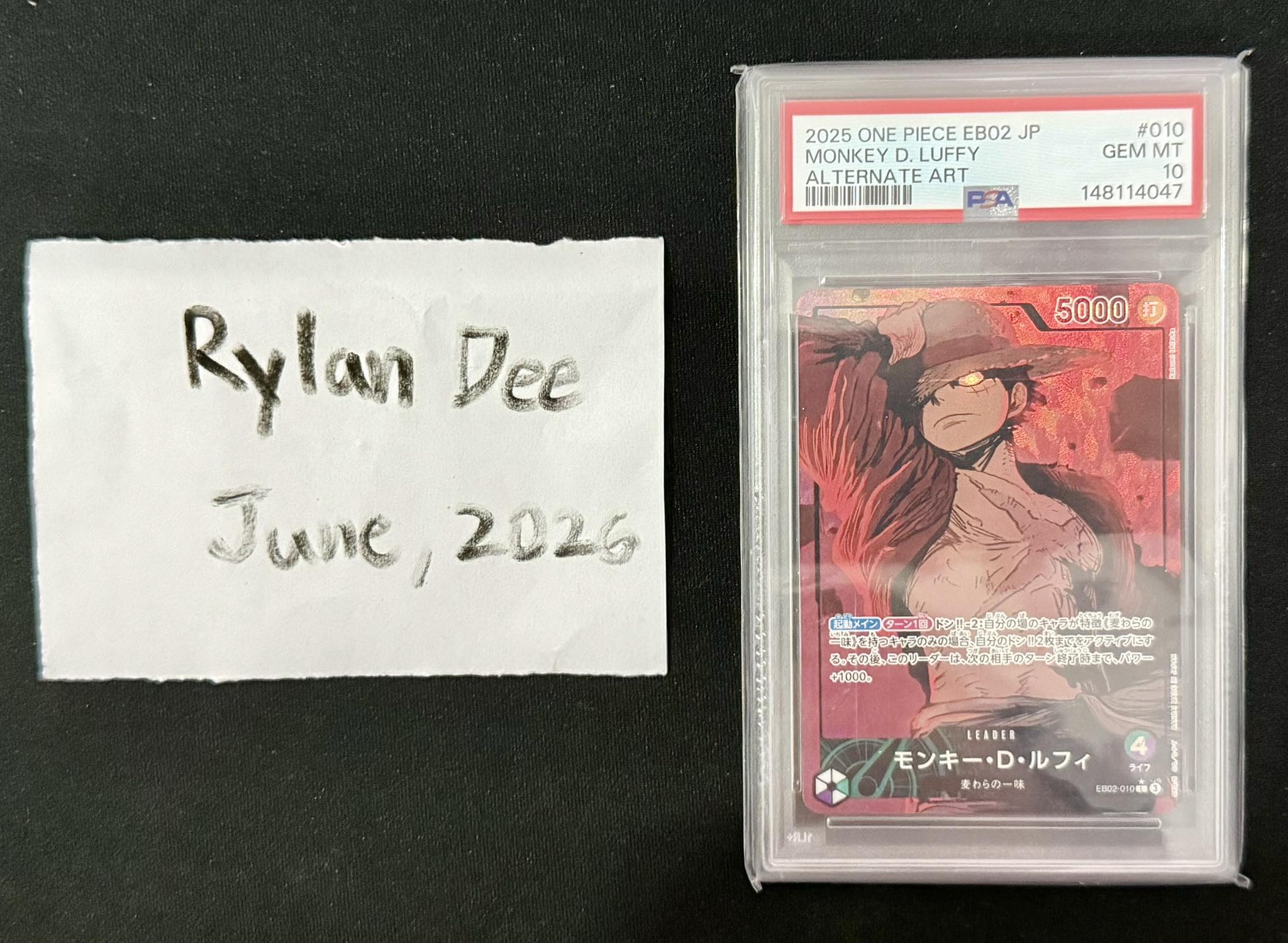 FOR SALE PSA 10 EB02-010 LUFFY
