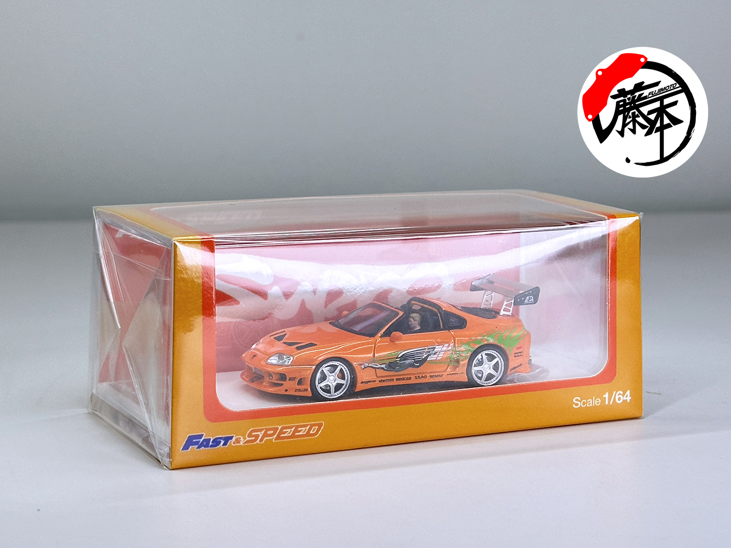 Fujimoto - C. FAST SPEED 1/64 A80 SUPRA TARGA, FNF ORANGE WITH