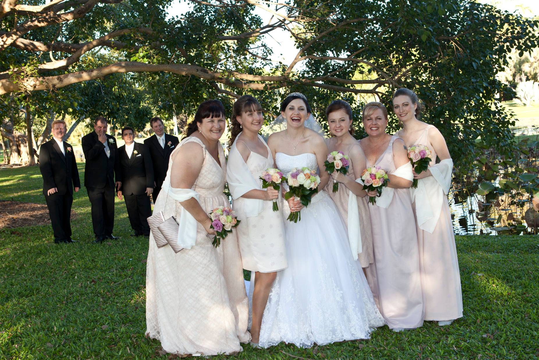 2012 bridesmaid dresses My wedding in 2012. I made all of my dresses, mixing and matching different pastel fabrics and linings to have subtle differences to suit each one's personality. I loved having my ASOS DESIGN Bridal large priority-02-cherry-blossom-satin-cami-gown-jet-black SIZE:Size 9