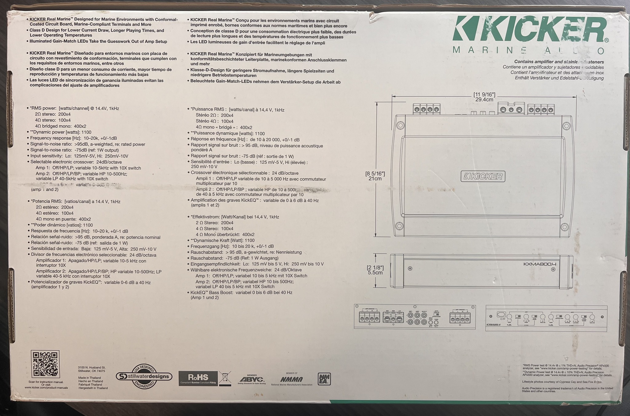 Kicker KXMA800.4 4-Channel Amp for Sale - $350 Shipped