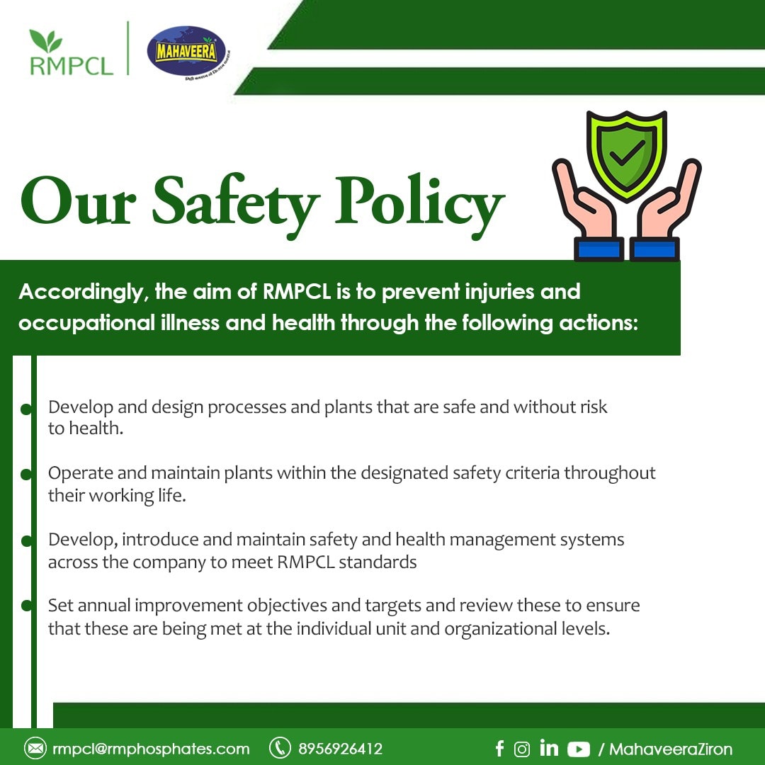 RMPCL - Safety Policy R. M. Phosphates & Chemicals Pvt.... | Facebook
