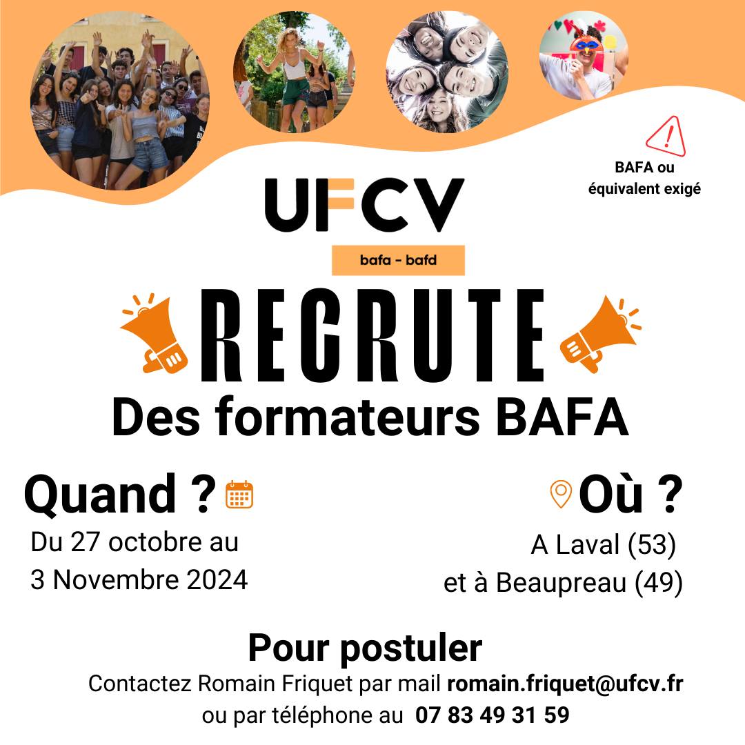 Ufcv - 🚨 L'UFCV RECHERCHE DE NOUVEAUX FORMATEURS 🍂 Tu es déjà formateur ...