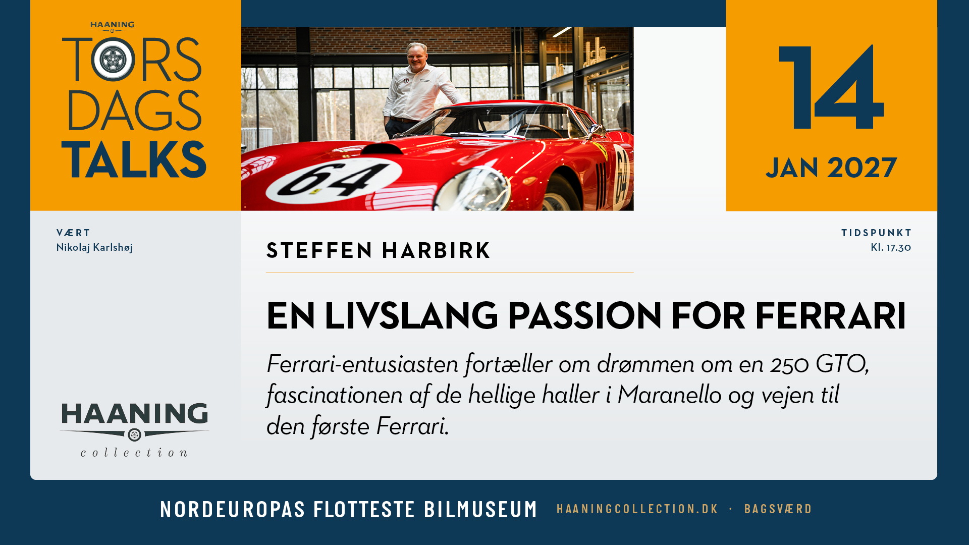 TORSDAGS TALK - Steffen Harbirk 'En livslang passion for Ferrari'