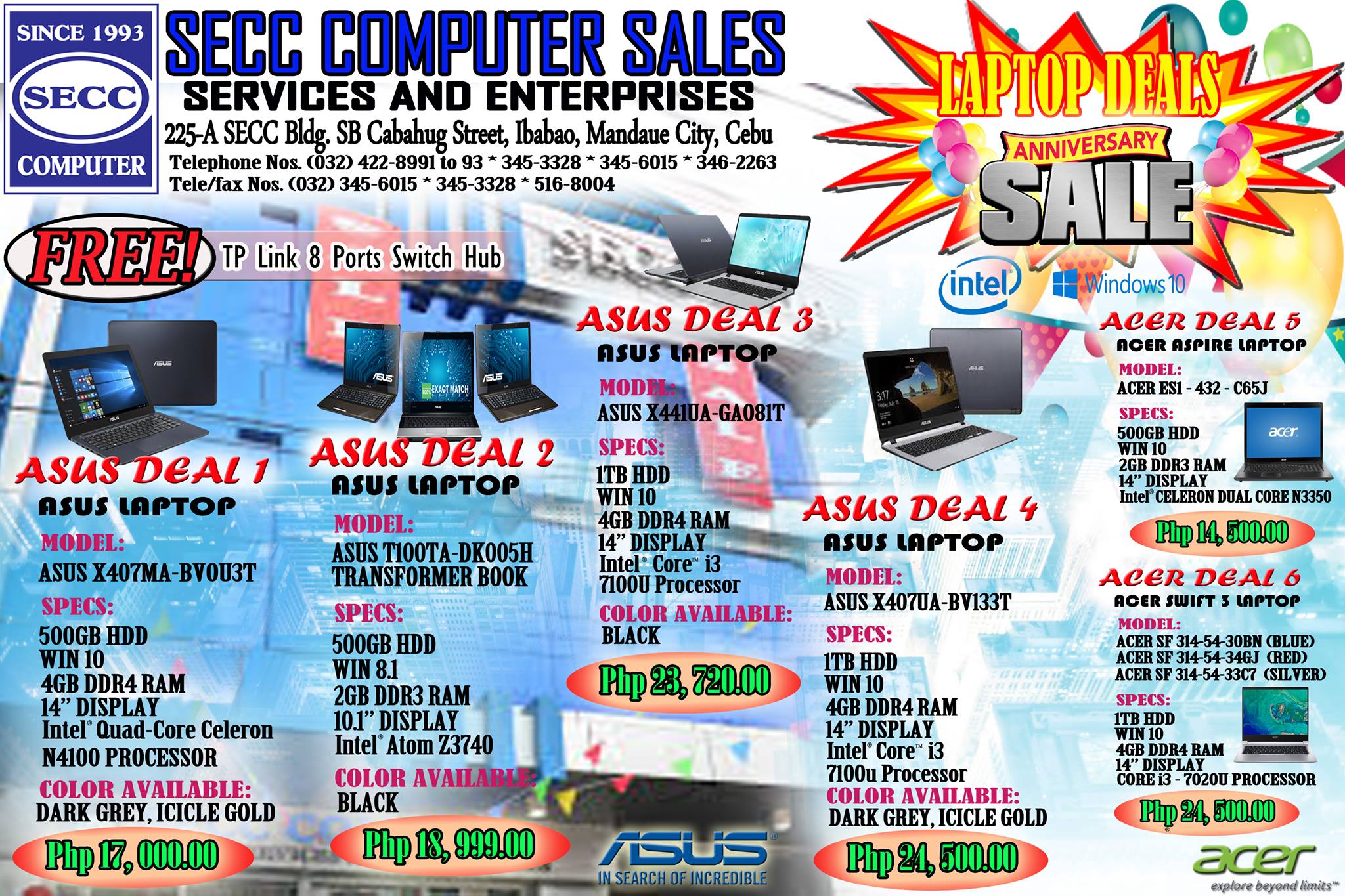 SECC Computer Sales, 26th Year Anniversary Promo until this coming ...