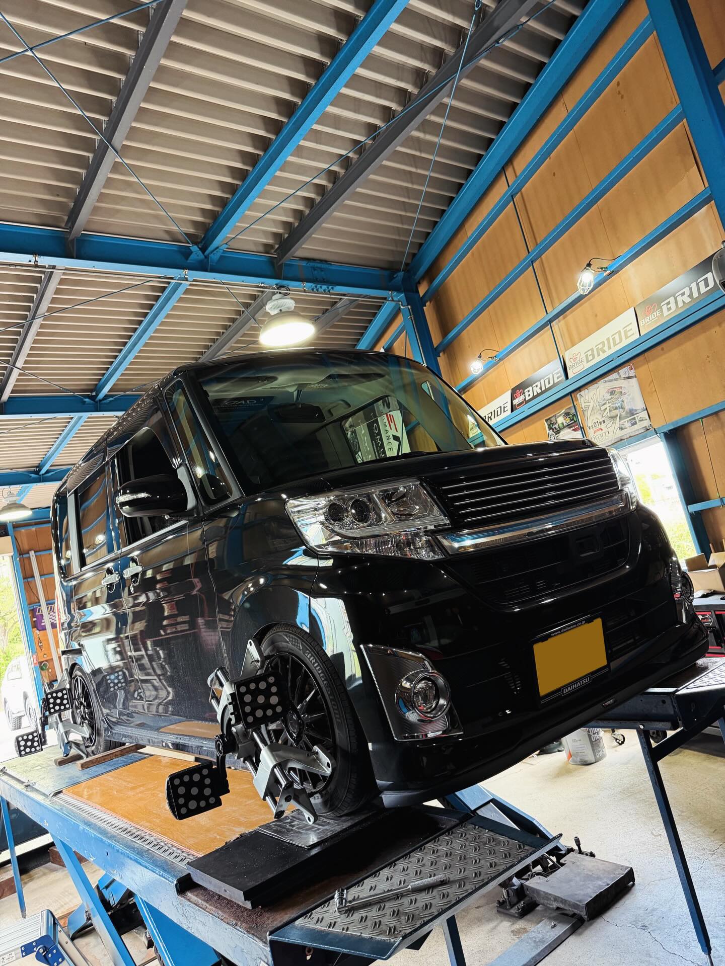 DCARZ - タントカスタム RS-Rの車高調 blackiを装着後の アライメント 