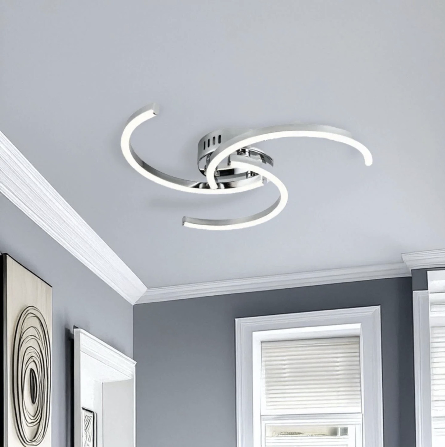 The Astro Niimi Round LED Bathroom mirror in polished chrome
