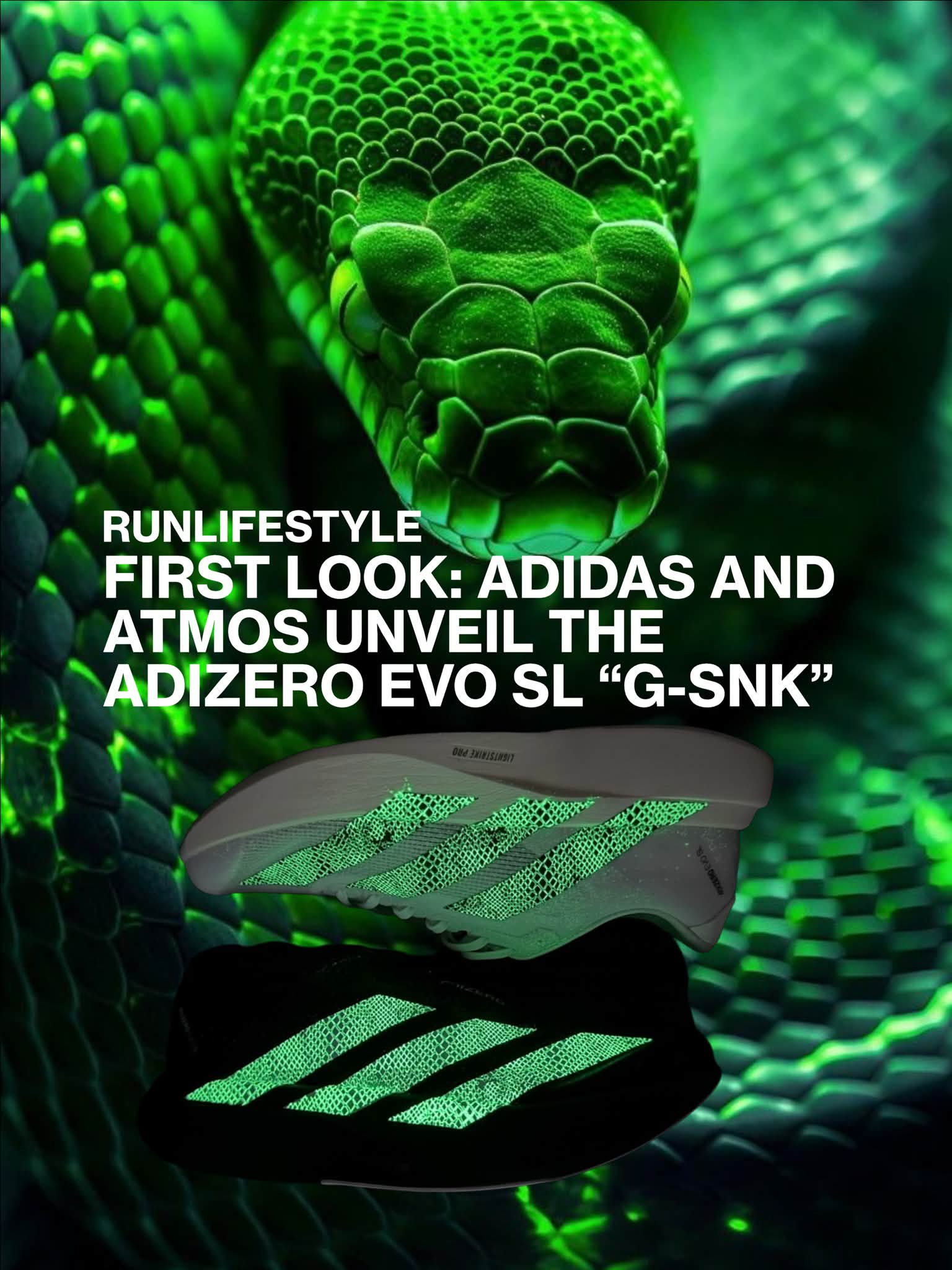 adidas and atmos bring their signature glow-in-the-dark “snake