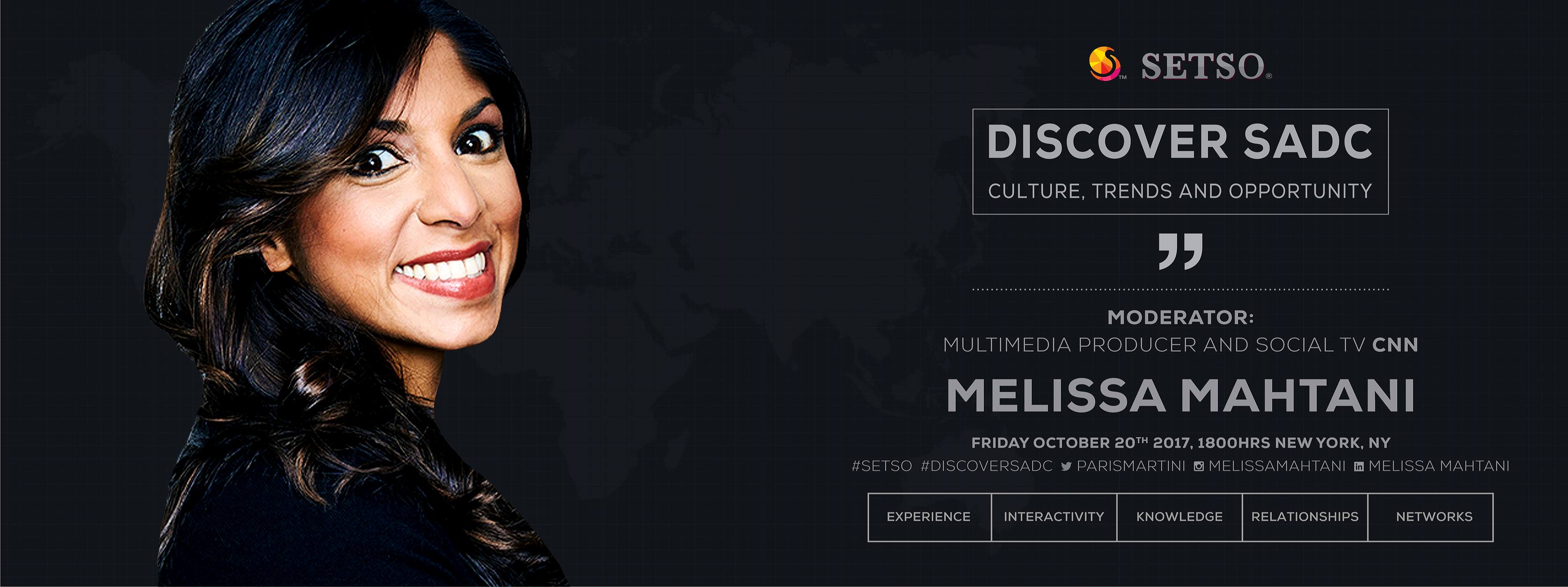 Setso - Meet our #DiscoverSADC Moderator: Melissa Mahtani...