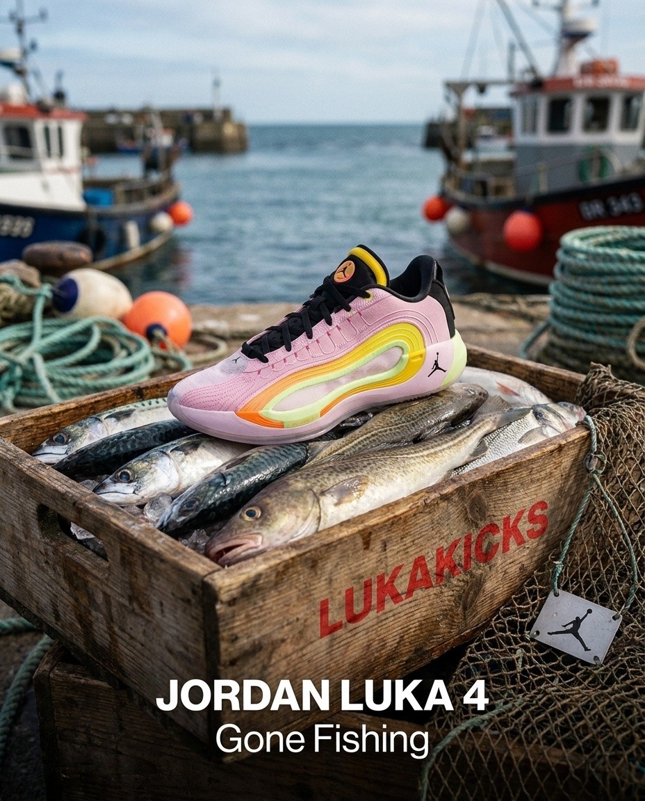 🎣 Gone Fishing. 🐠 Found heat. 🔥 Jordan Luka 4. That's the post